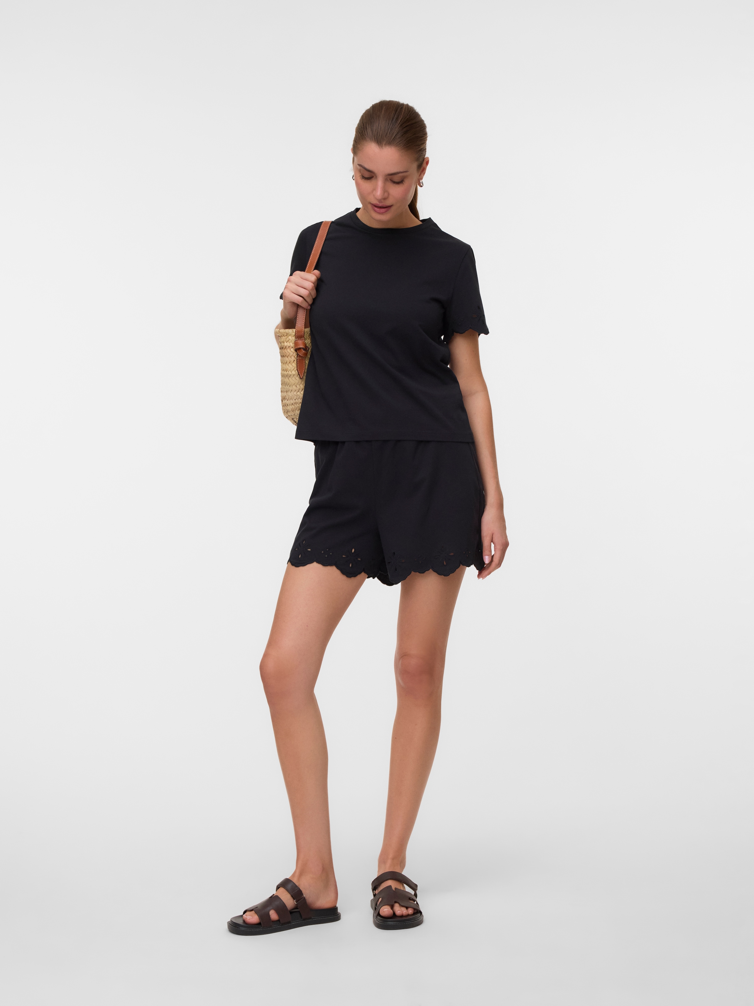 Vero Moda Kurzarmshirt »VMLOUISE SS TOP JRS« Baumwolle, regular fit