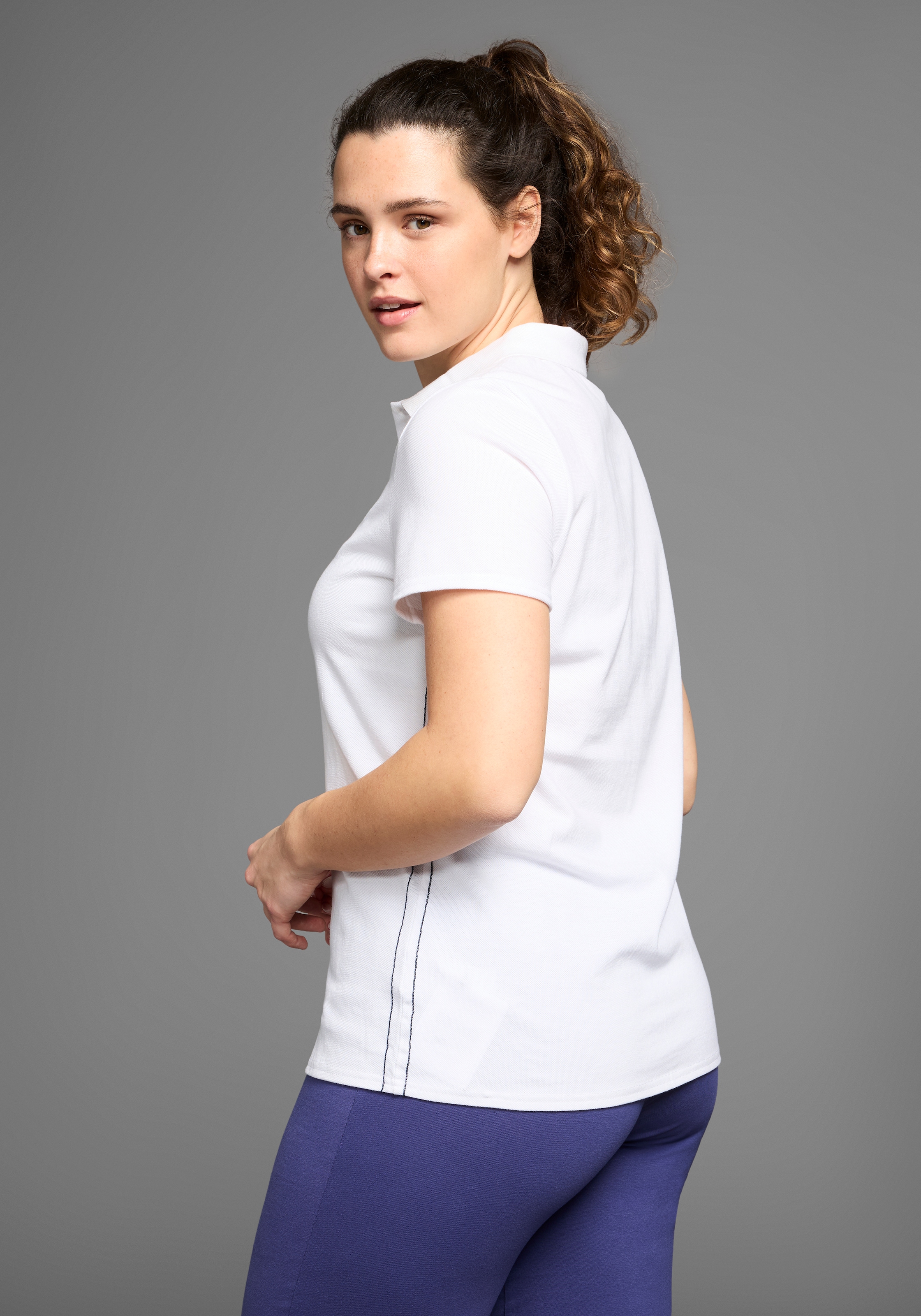 KangaROOS Poloshirt, Kurzarm, unifarben, Polokragen, aus Baumwolle
