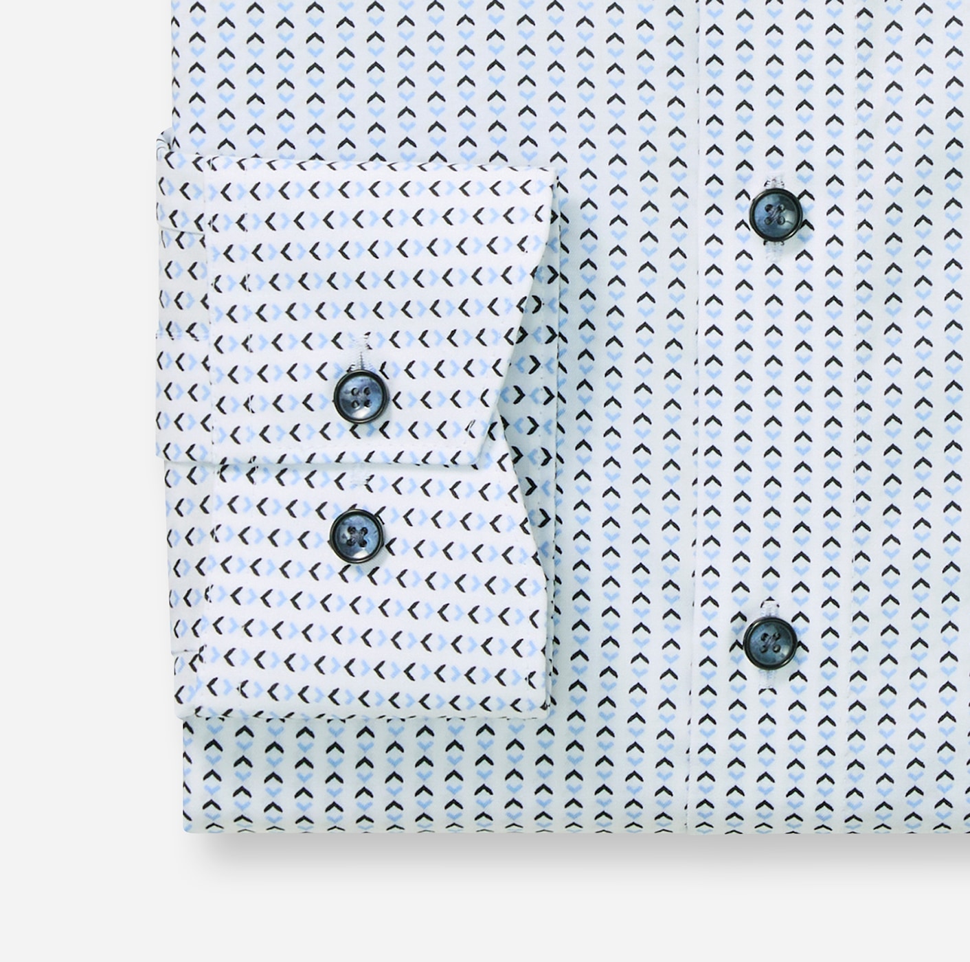 OLYMP Langarmhemd »Luxor« graphisches Muster, modern fit, Businesshemd, New-Kentkragen