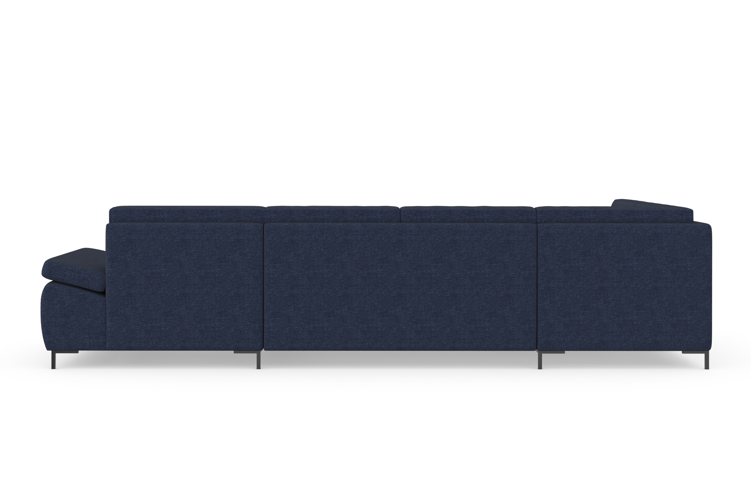 DOMO collection Wohnlandschaft »Capelo, komfortabel, klare Linien zeichnen dieses Design aus, U-Form«, mit Armteilverstellung, wahlweise mit Bettfunktion, Federkern
