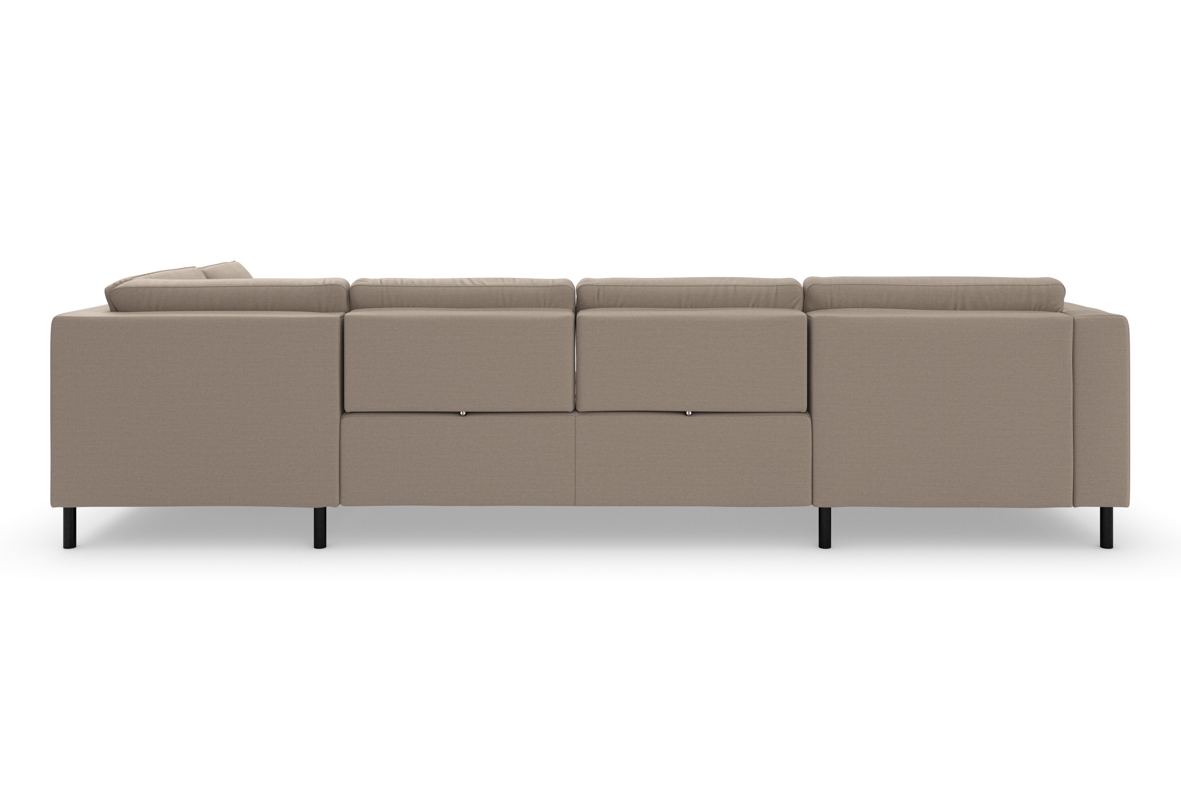 sit&more Wohnlandschaft »Olsen U-Form«, inklusive Sitztiefenverstellung, wahlweise mit Bettfunktion, 15cm hoch
