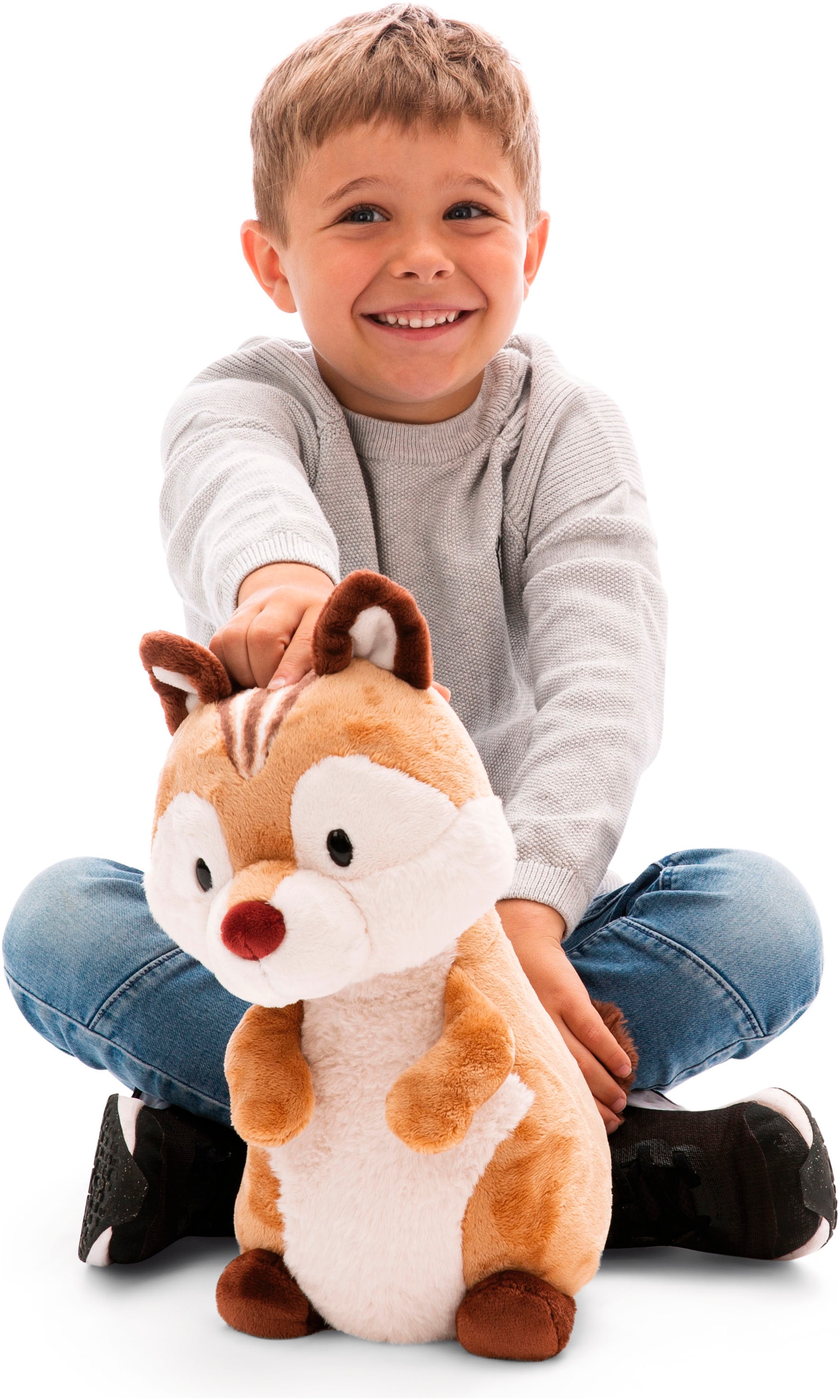 Nici Kuscheltier »Wild Friends GREEN, Streifenhörnchen Jojo, 37cm«, sitzend