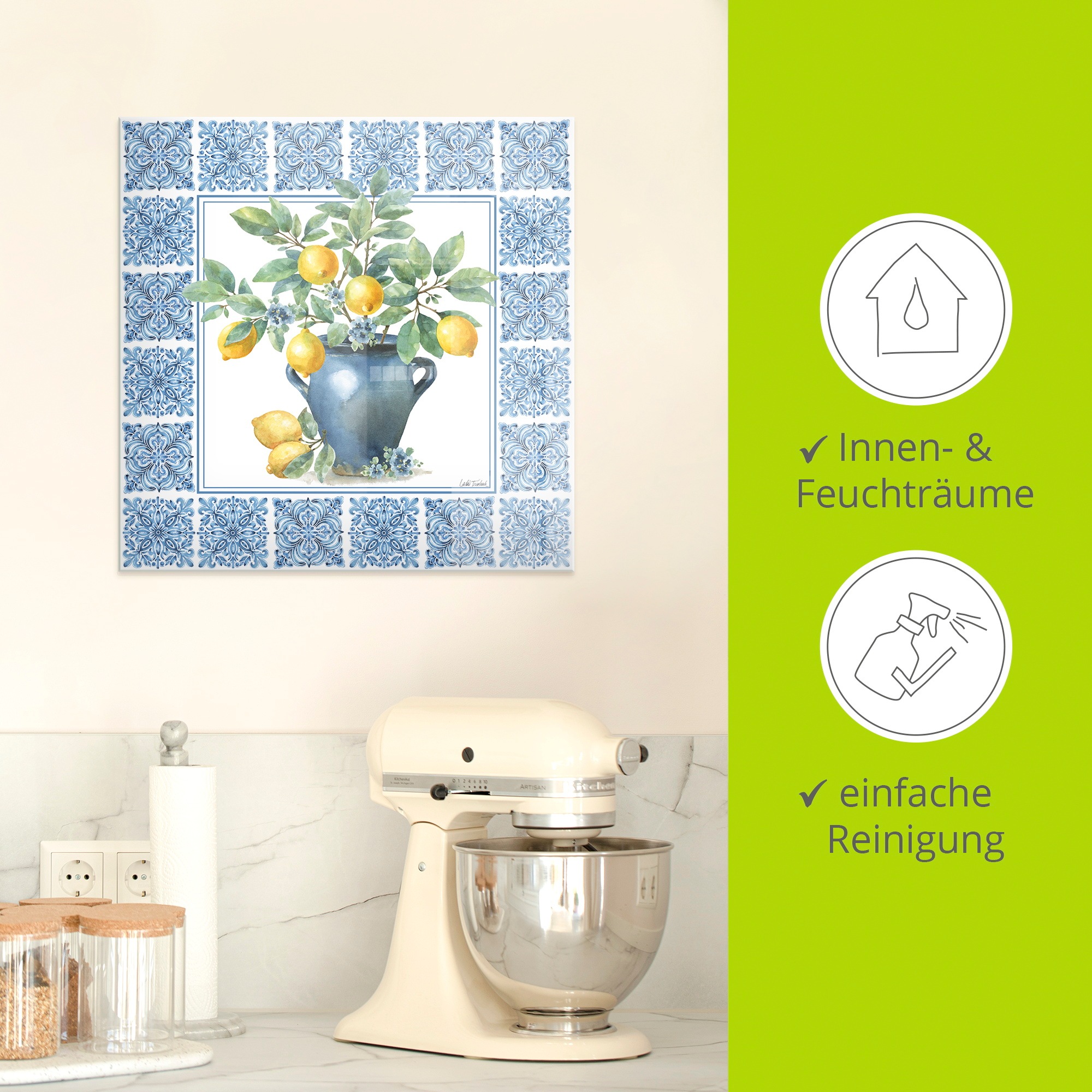 Artland Glasbild »Le Citron VI« Arrangements 1 Stk. tlg. in verschiedenen Größen