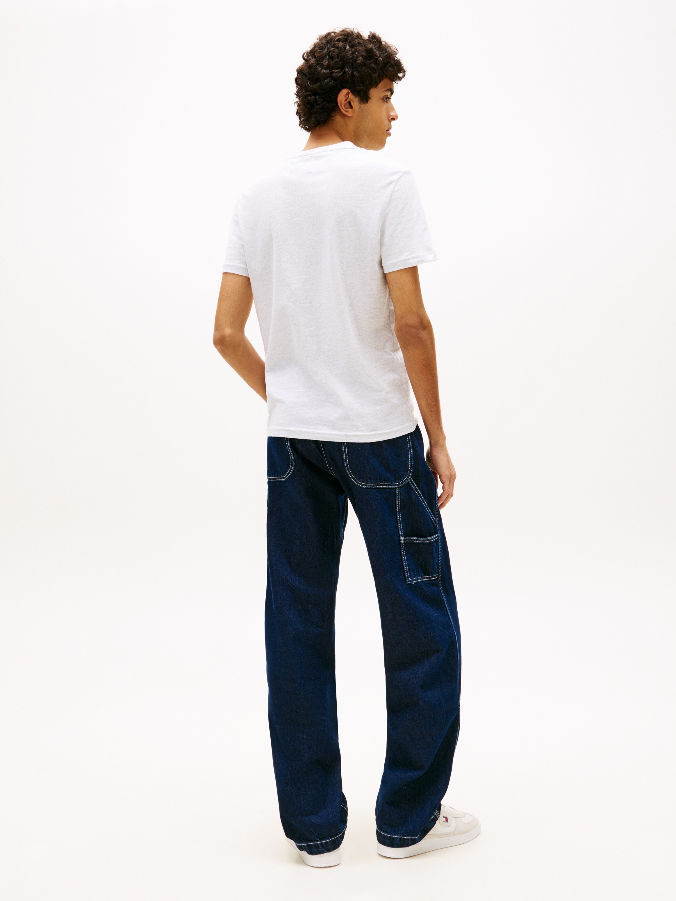 Tommy Jeans Rundhalsshirt »TJM XSLIM 2PACK JERSEY TEE EXT« Packung, 2er-Pack,  Logostickerei, 2Pack