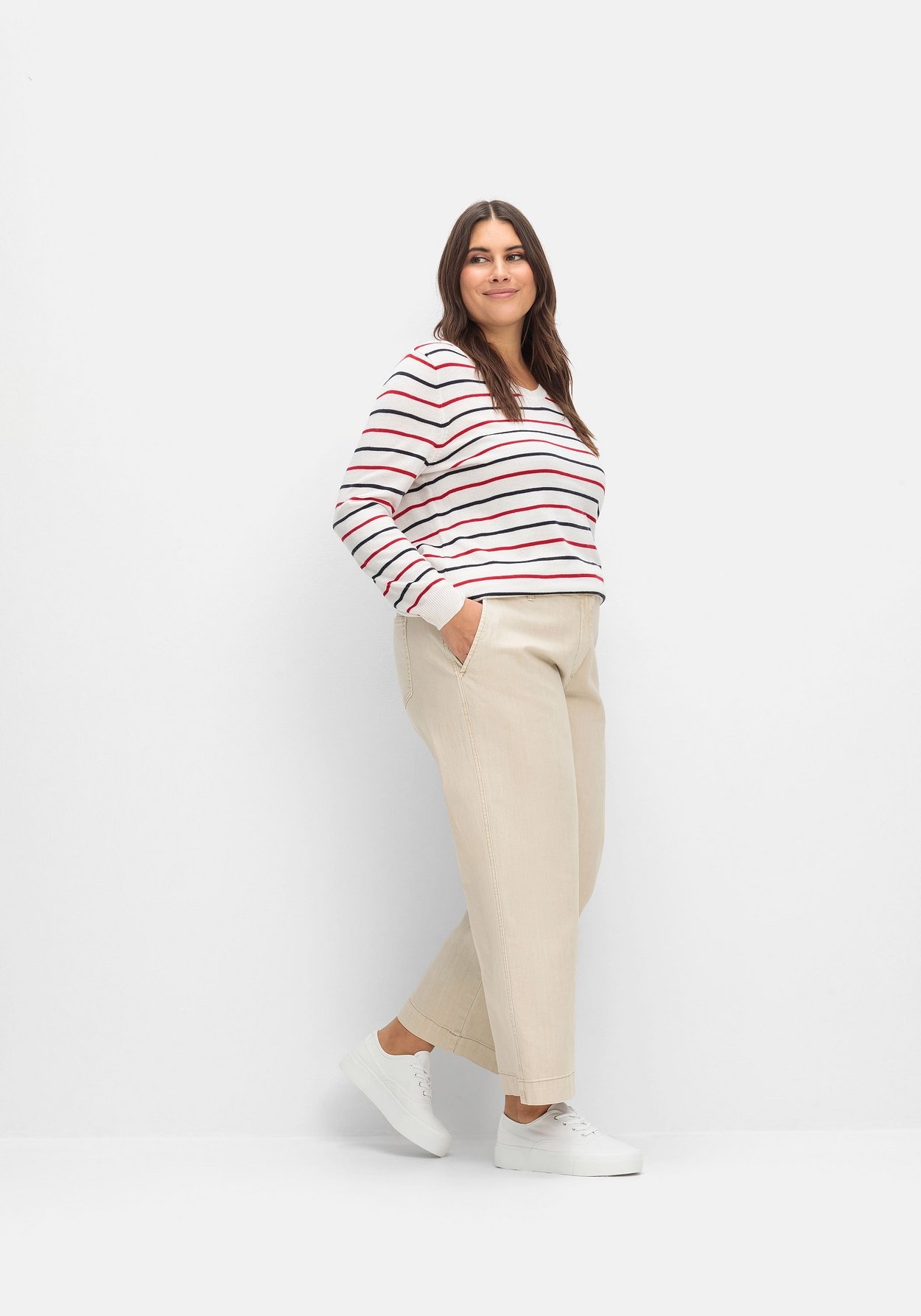 Sheego Culotte »Culotte aus weichem Twill, knöchellang«