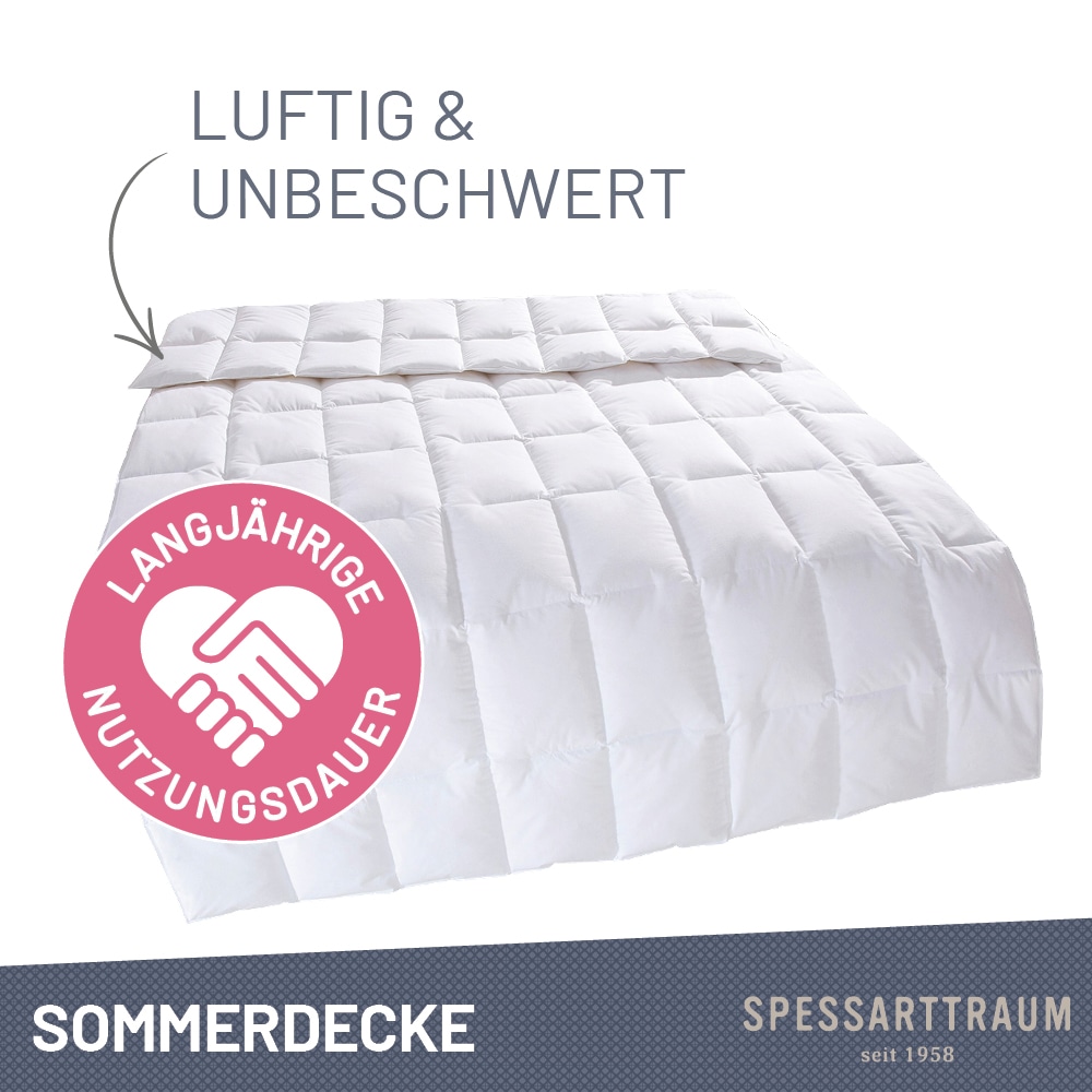 SPESSARTTRAUM Daunenbettdecke »Laax Bettdecke 135x200, 155x220 cm und  viele weitere Größen« extraleicht Füllung 100Daunen 1 Stk. tlg. Bettdecken Ganzjahresbettdecke, Winter, Sommer