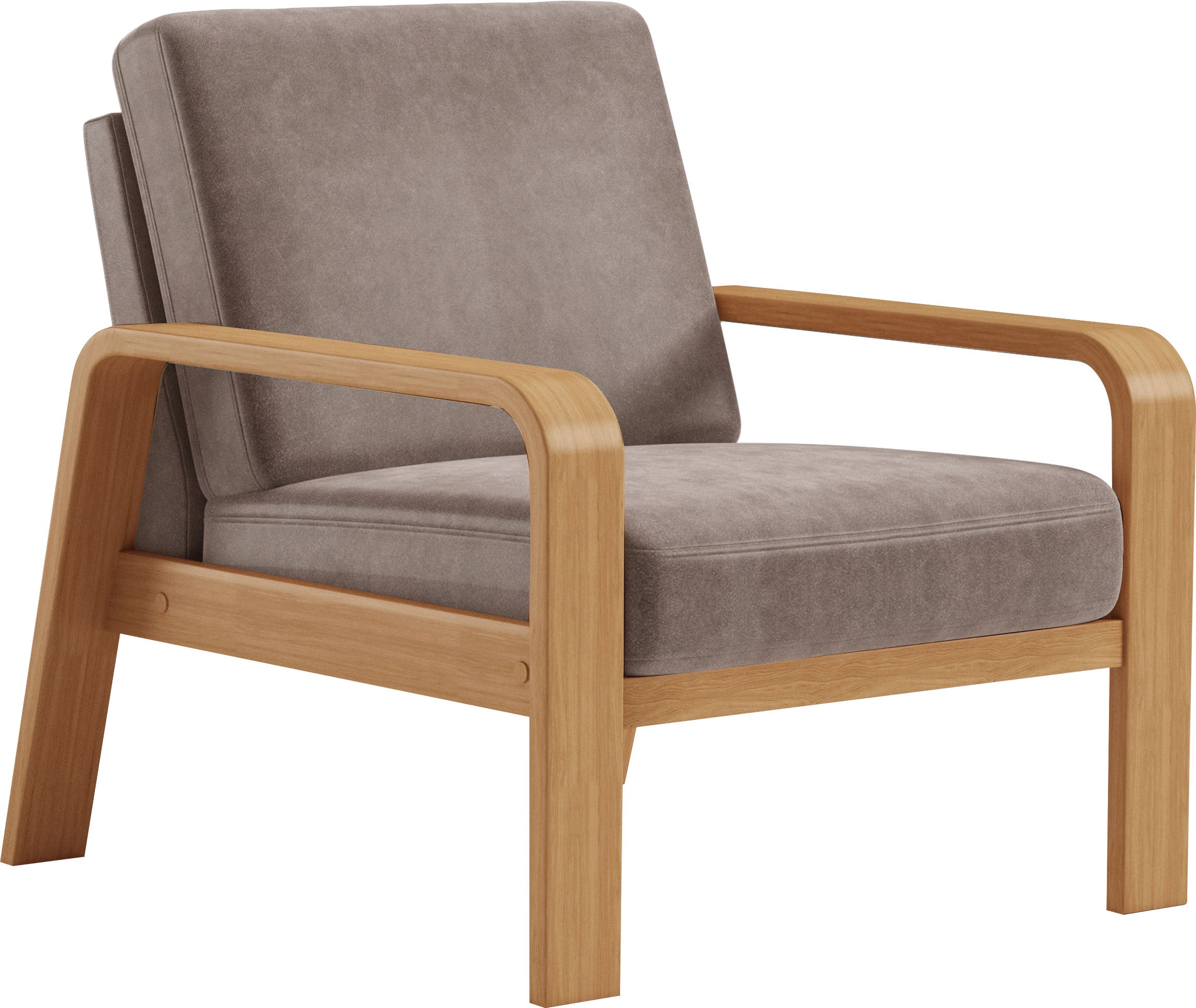 sit&more Sessel »Kolding« Armlehnen aus eichefarbigem Buchenholz, verschiedene Bezüge und Farben