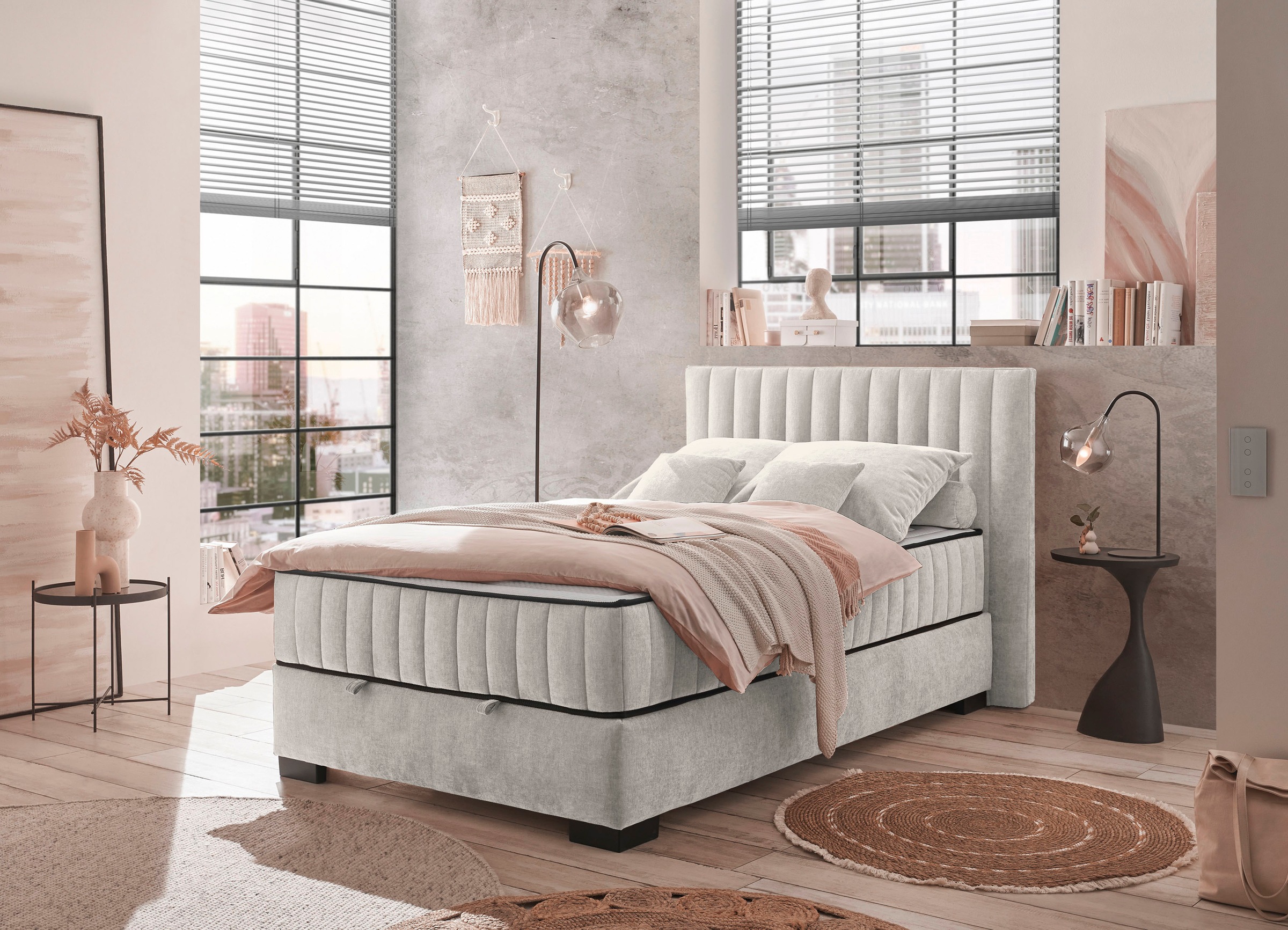 ED EXCITING DESIGN Boxbett »Nagol«, mit Bettkasten, mit Wendematratze, erhältlich in verschiedenen Breiten
