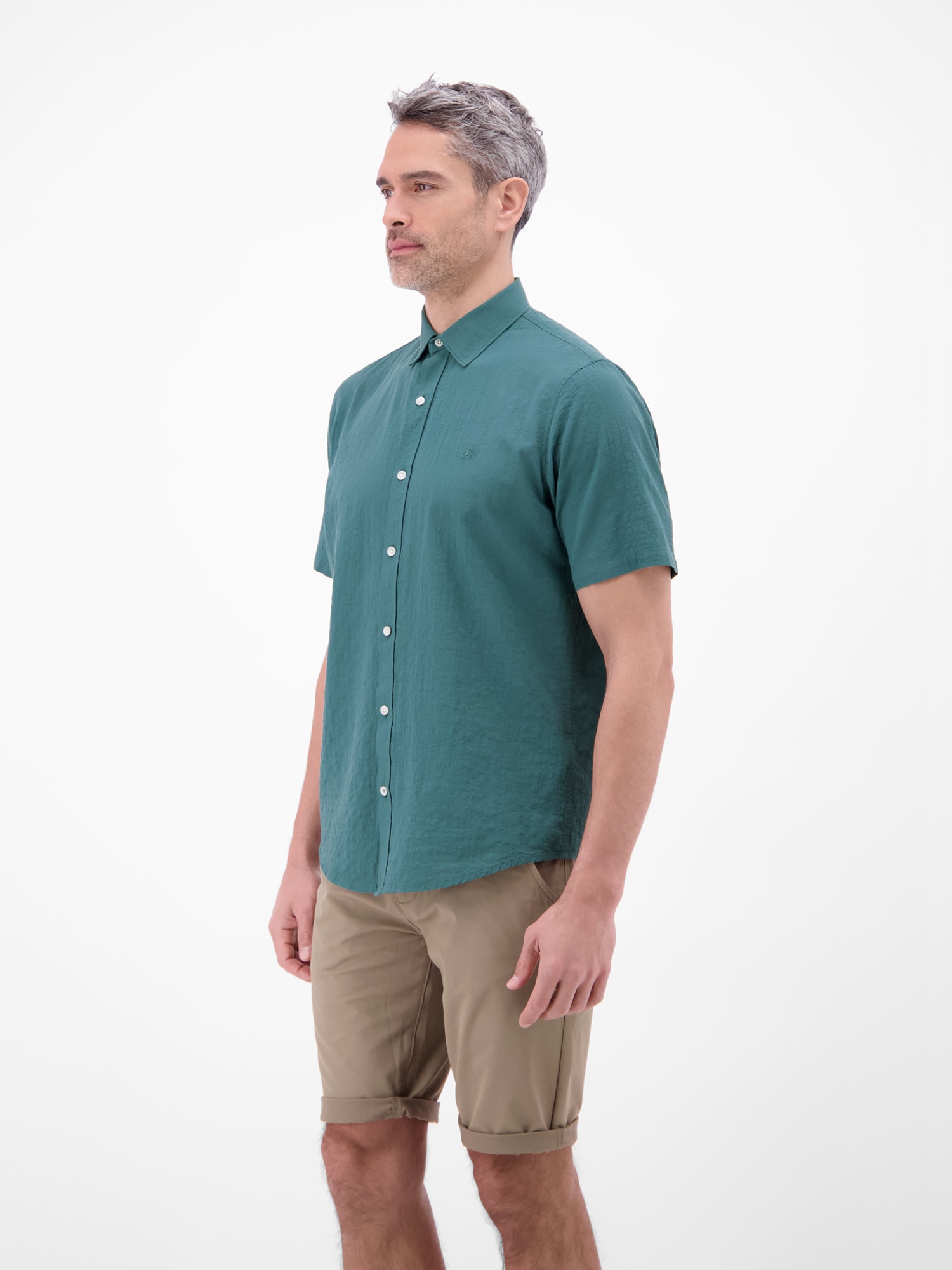 LERROS Kurzarmhemd »Kurzarmhemd im Knitterlook«