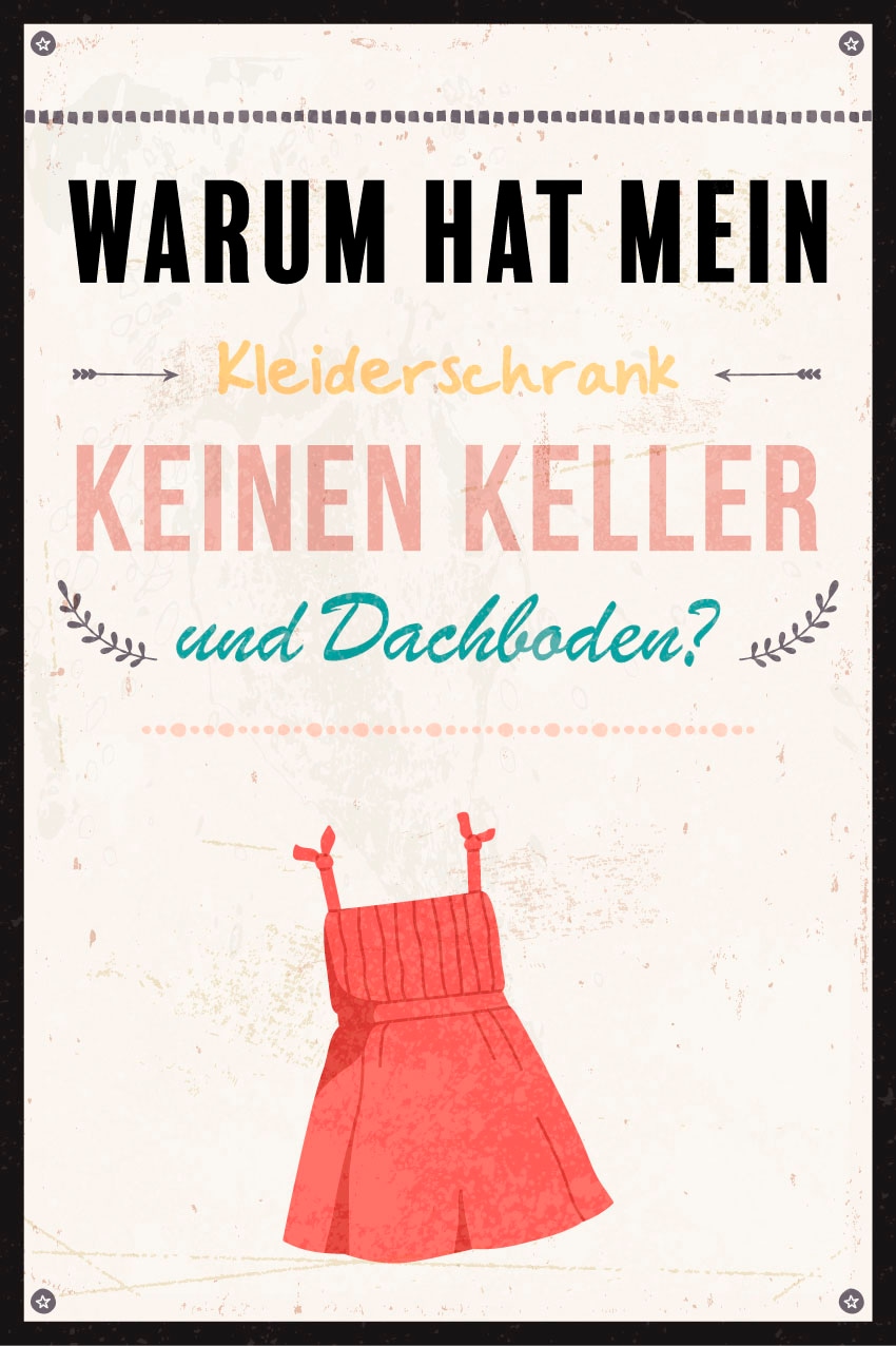 queence Metallbild »Kleiderschrank«, Schriftzüge-Schriftzug, (1 St.), Stahlschilder