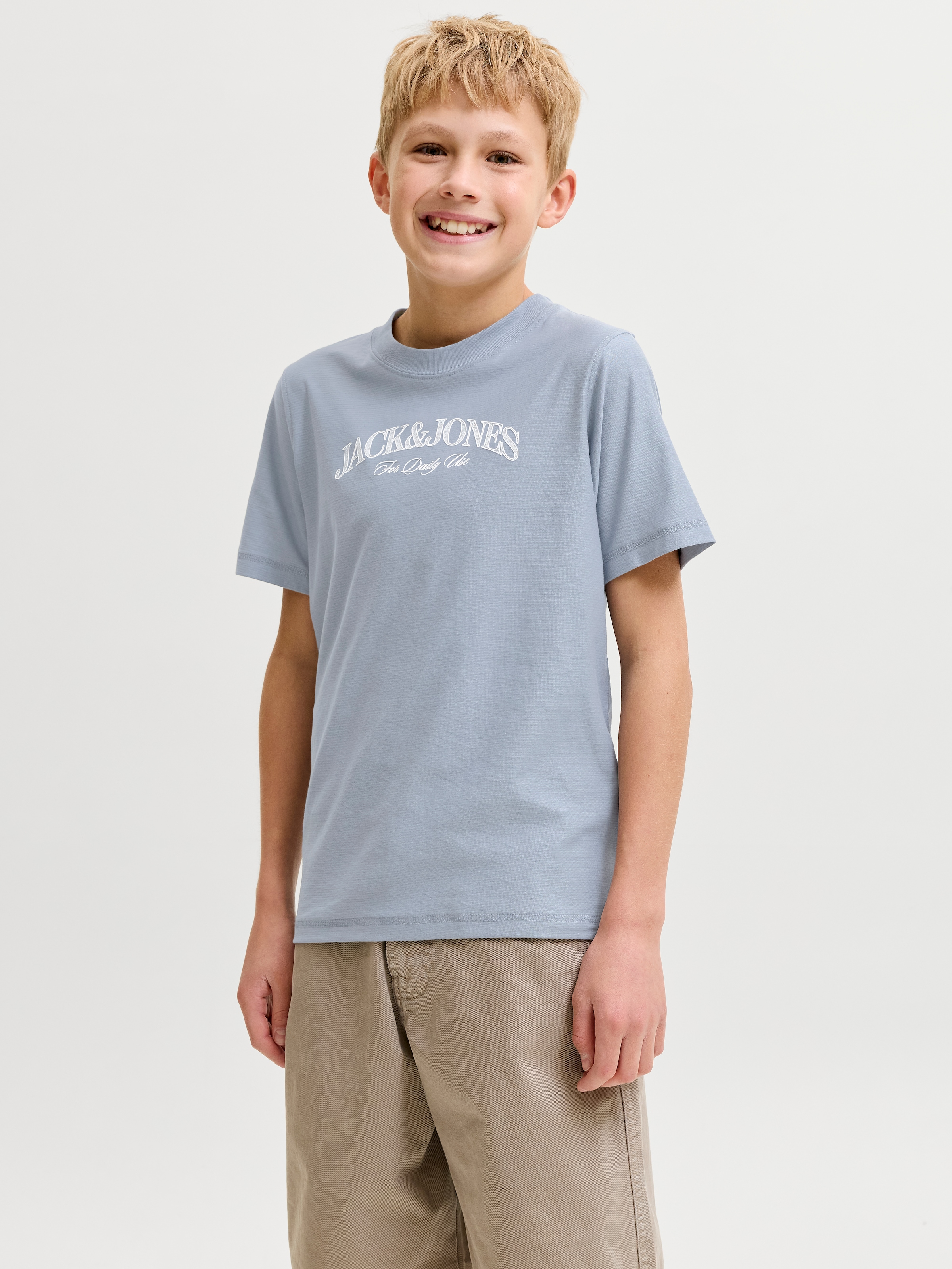 Jack & Jones Junior T-Shirt »JORCASSIS BRANDING TEE SS CREW NECK JNR« Baumwolle, normal geschnitten