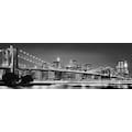 Komar Fototapete »Brooklyn Bridge«, Motiv, Deutsches Qualitätsvlies (155 g/m²). Formstabil, strapazierfähig, geruchsfrei, glatt und umweltfreundlich. FSC®-zertifiziertes Produkt. Bahnbreite 50 cm.