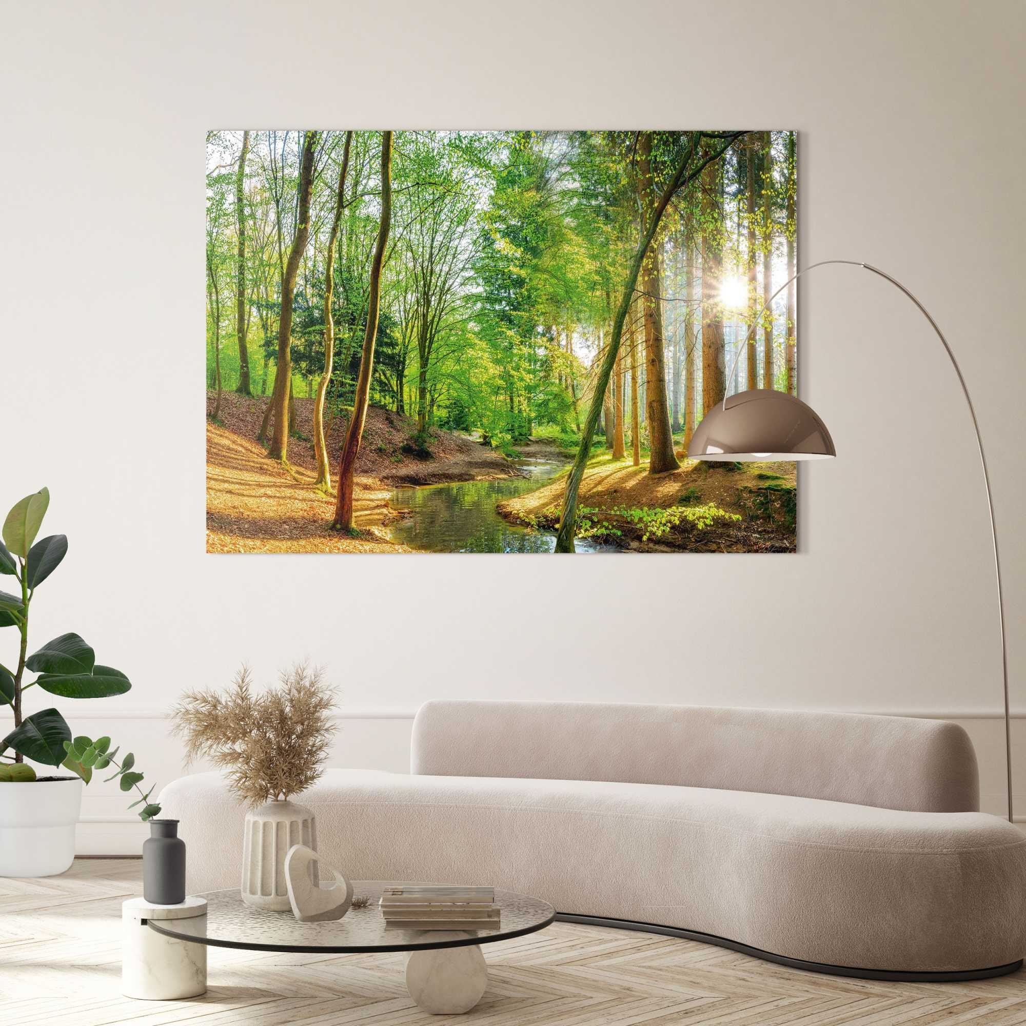 Reinders! Deco-Panel »Sonniger Wald« Hobbyraum - Grün - MDF - Wald - 140x100 cm