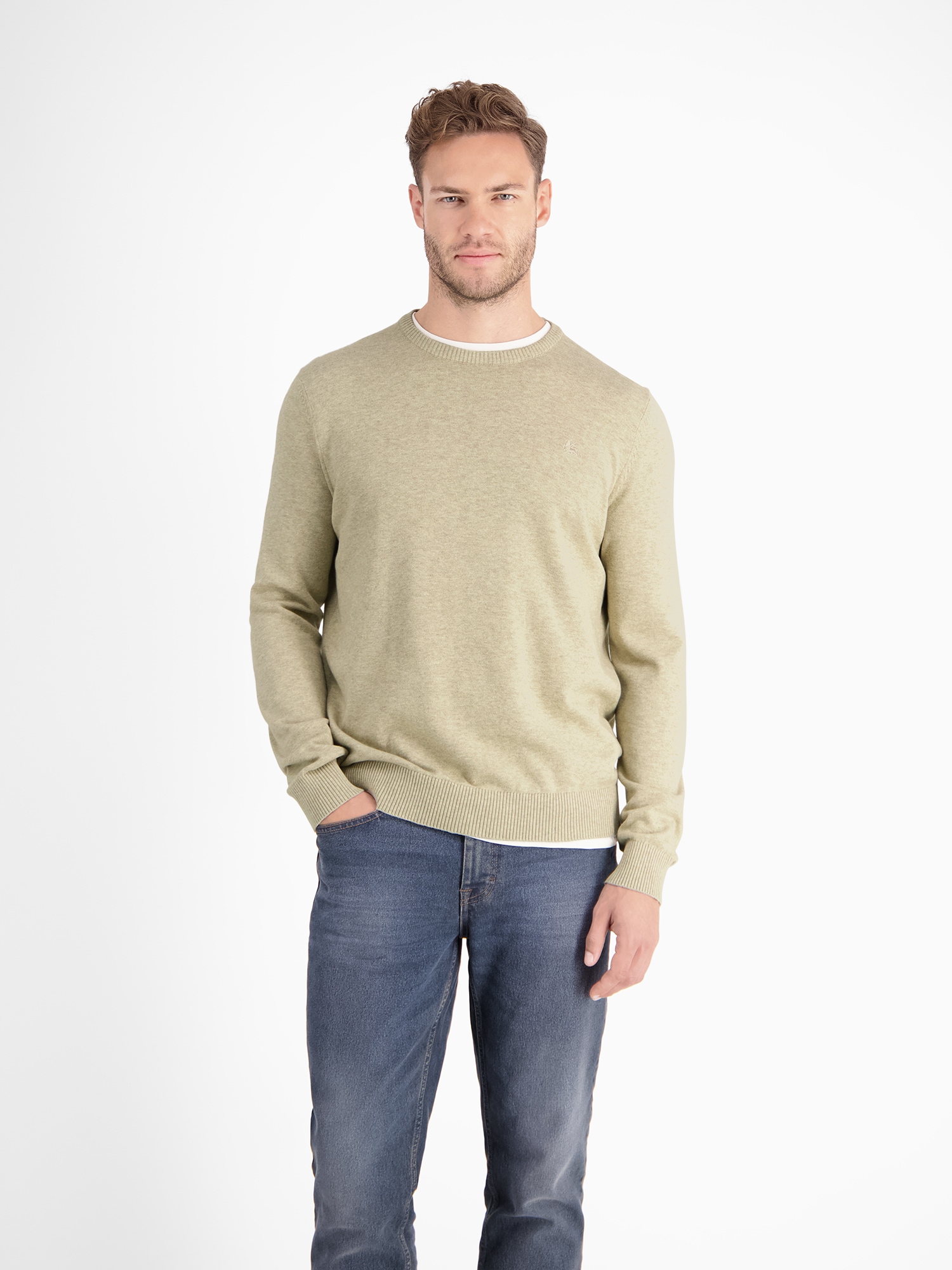 LERROS Strickpullover »LERROS Crewneck Strickpullover«