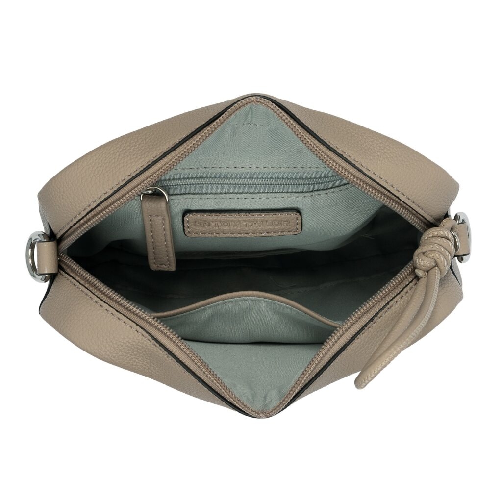 TOM TAILOR Handtasche »Tatiana« fein gewebter dreifarbiger Gurtband mit harmonischem „T“´Logodruck