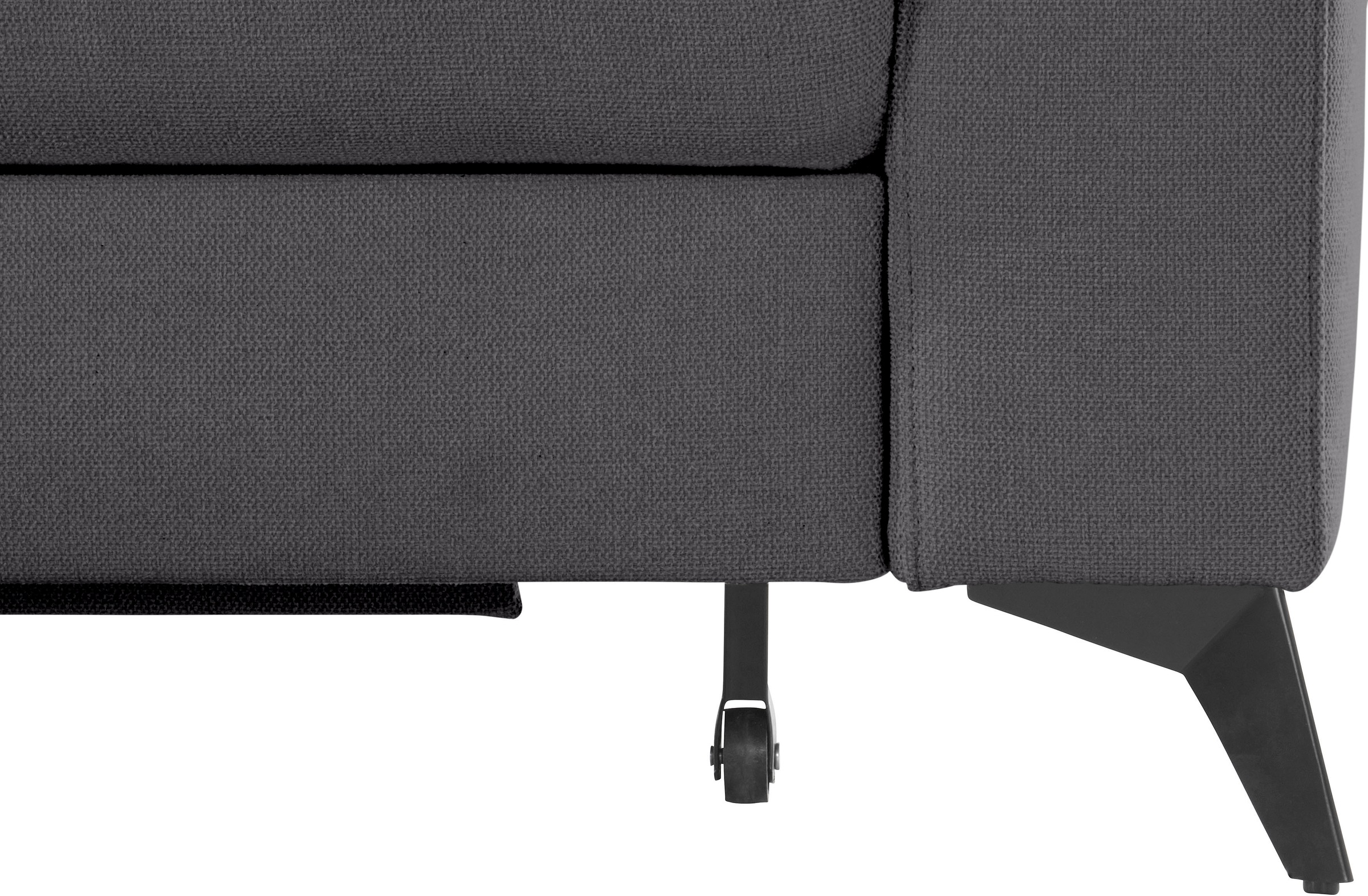 Places of Style Ecksofa »Lolland L-Form«, Wahlweise mit Bettfunktion und Stauraum, auch mit abwischbarem Bezug