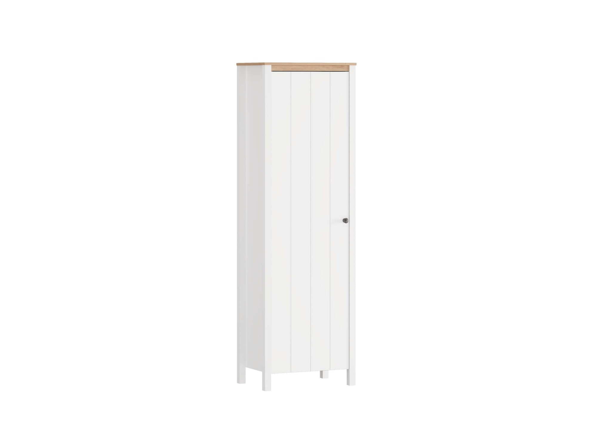 Home affaire Garderobenschrank »Bedford, Stauraumschrank, Flurschrank, ausziehbare Kleiderstange« MDF-Profil 2D ummantelt, Hotstamping, 1mm ABS-Kanten, 4 Einlegeböden