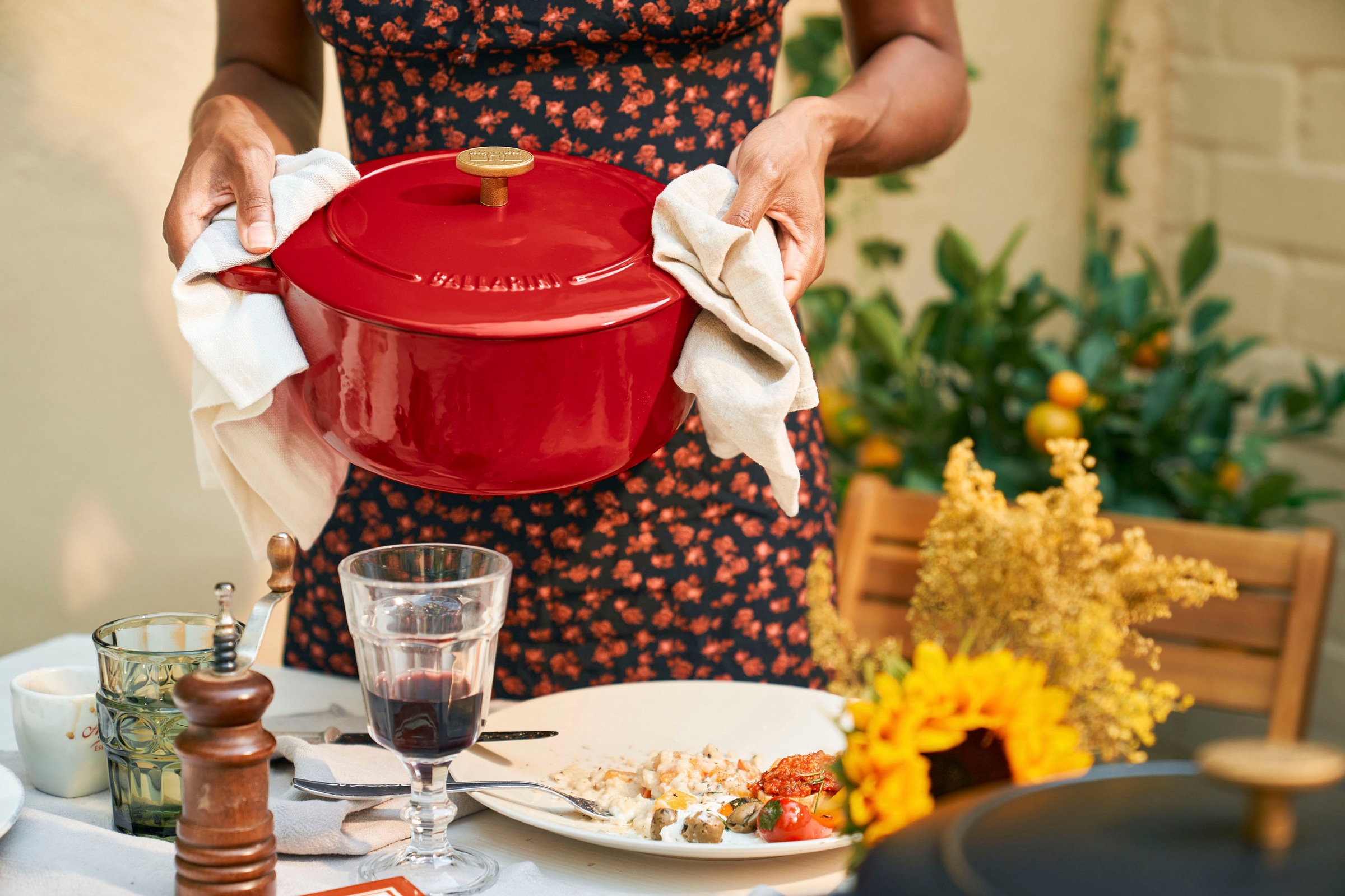 BALLARINI Bräter »Bellamonte Cocotte«, Gusseisen, (1 tlg.), robust, kratzfeste Emaille-Beschichtung, spülmaschinengeeignet