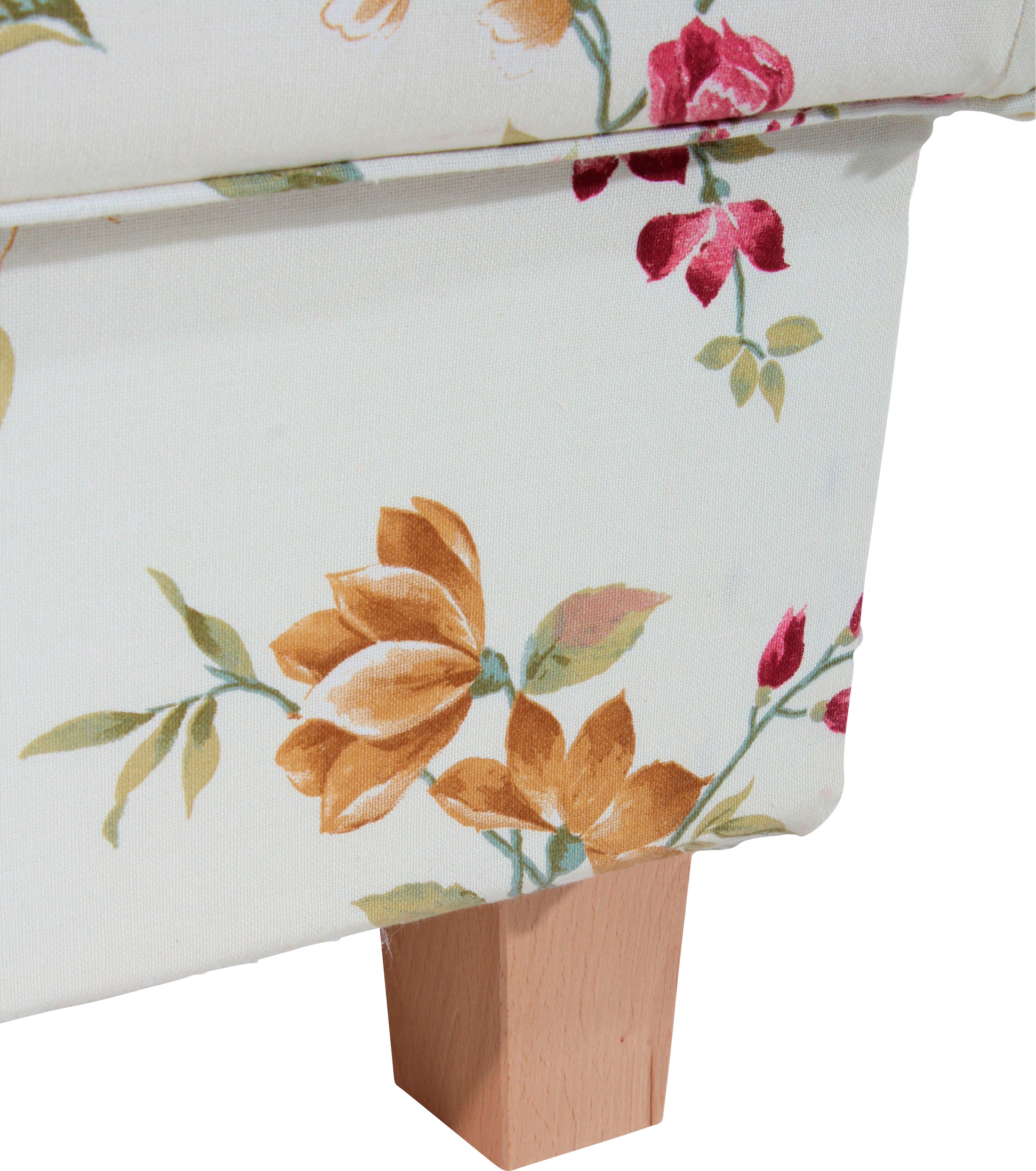 Max Winzer® Recamiere »Saturn mit verstellbarer Armlehne für hohen Sitz- und Relaxkomfort«, Armlehne links oder rechts, mit Blumenmuster, inkusive 4 Kissen