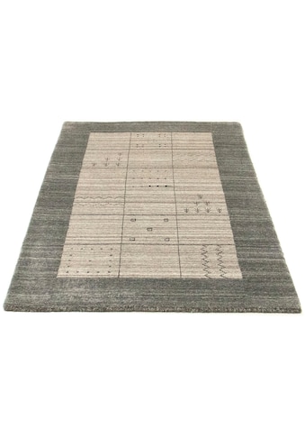 Wollteppich »Vintage Teppich handgeknüpft grau«, rechteckig