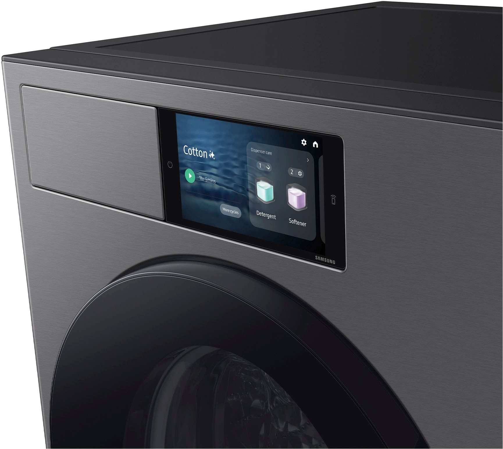 Samsung Waschmaschine »WF90F09C4S«, 9 kg, 1400 U/min, AI Wash mit automatischer Waschmitteldosierung
