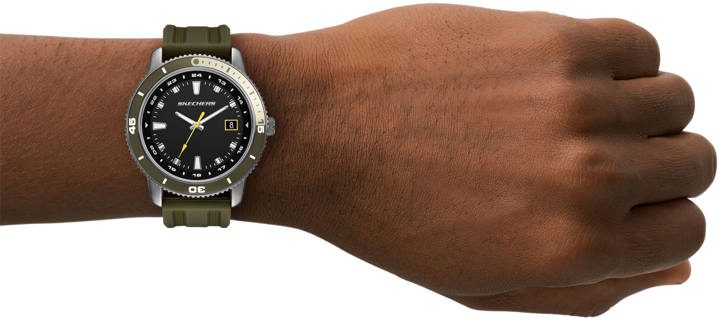 Skechers Quarzuhr »LACHMAN« Armbanduhr, Herrenuhr, Silikonarmband, analog, Tag