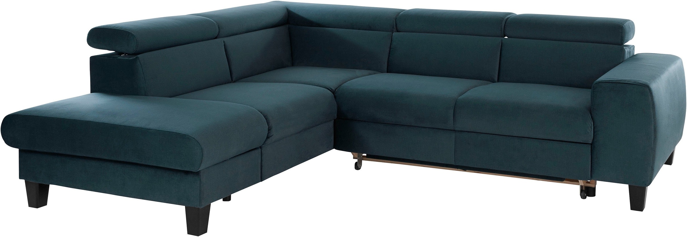 COTTA Polstergarnitur »Morven L-Form«, (Set), Set bestehend aus: Ecksofa mit Kopfteilverstellung & Hocker