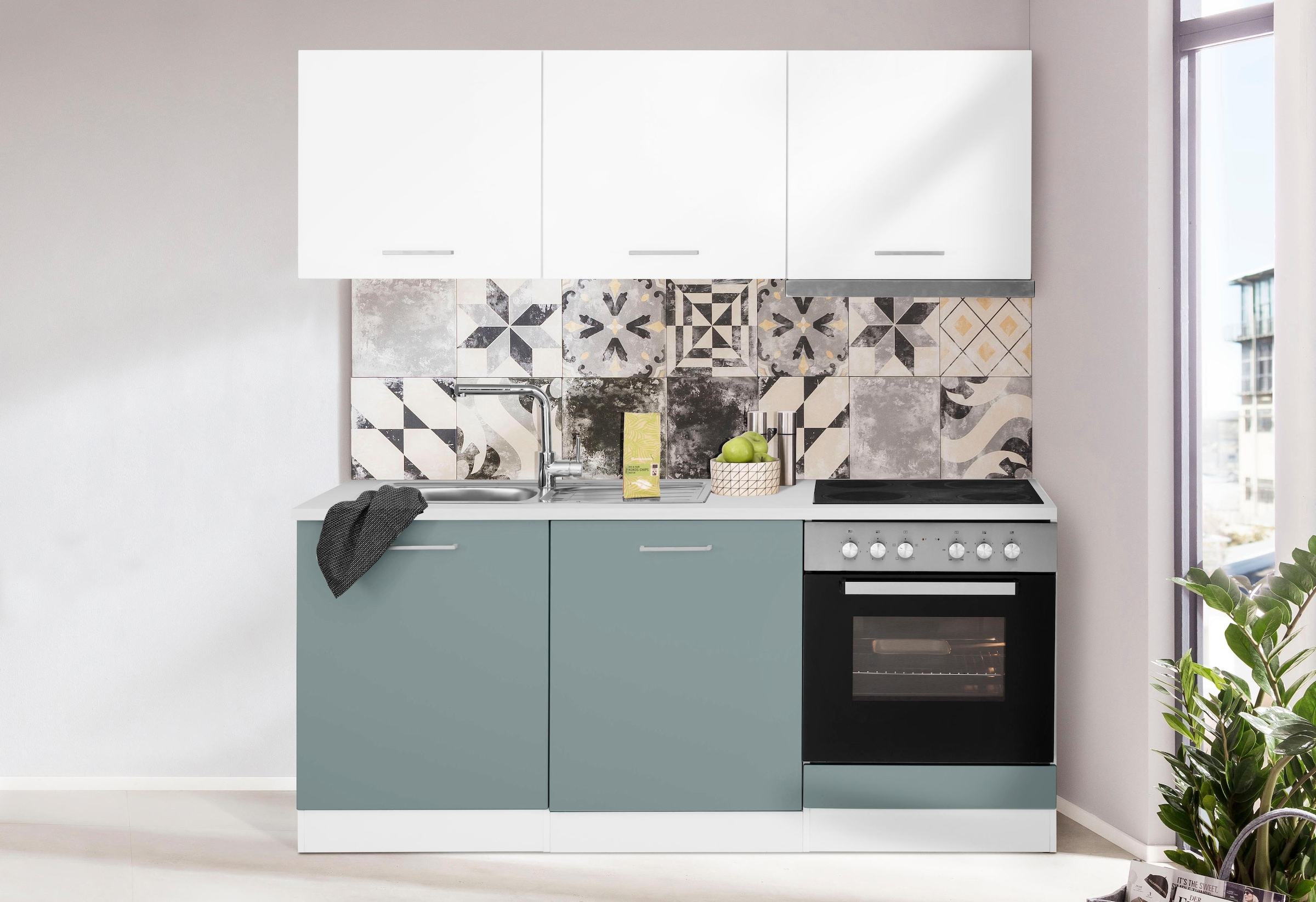HELD MÖBEL Küchenzeile »Visby«, mit E-Geräten, Breite 180 cm online bei OTTO