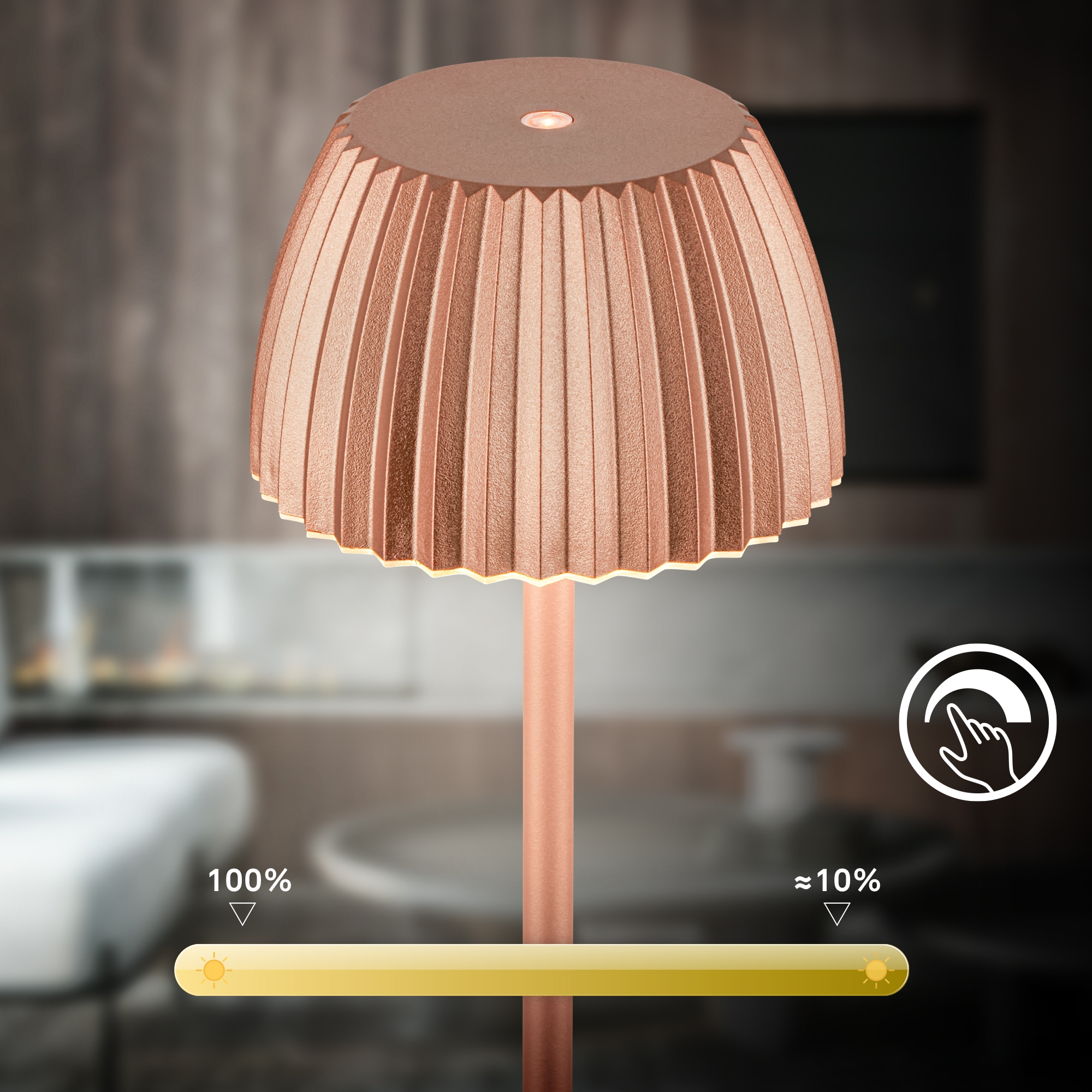 Briloner Leuchten LED Stehlampe »Akku LED Stehleuchte Riffle«