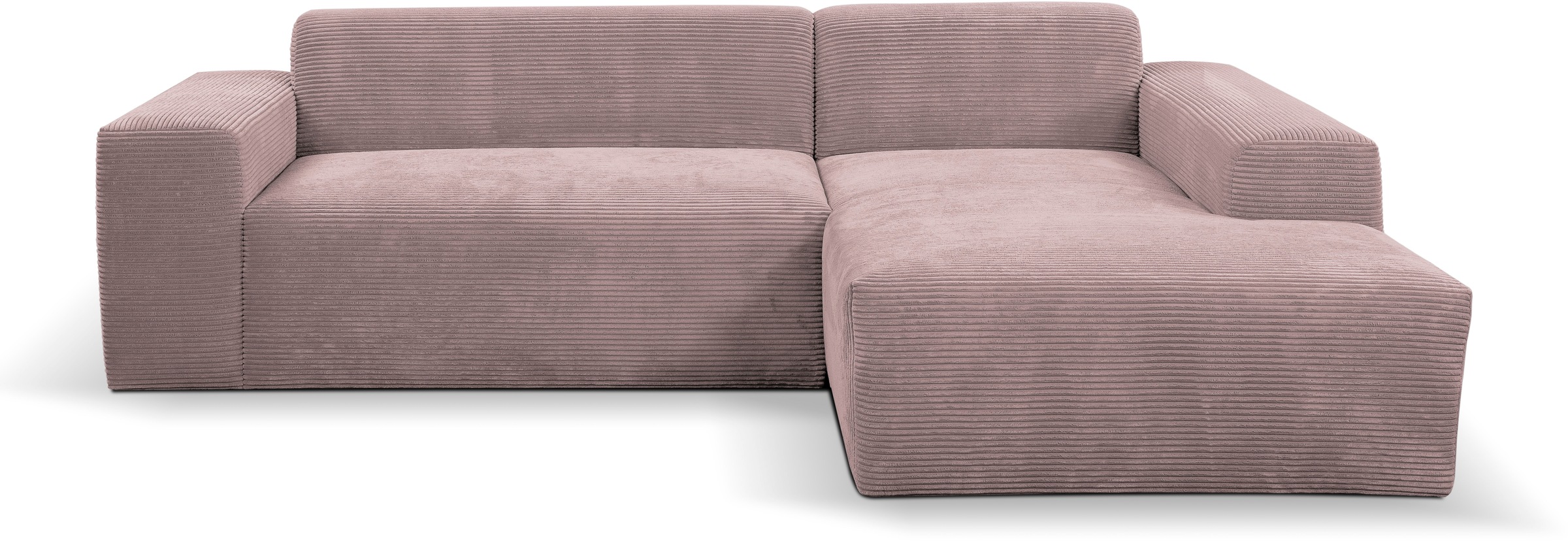 WERK2 Ecksofa »Zeus-L modern und zeitlos, Breite 253cm, bequemes Sofa«, Curvy Trend Ecksofa mit urbaner Optik