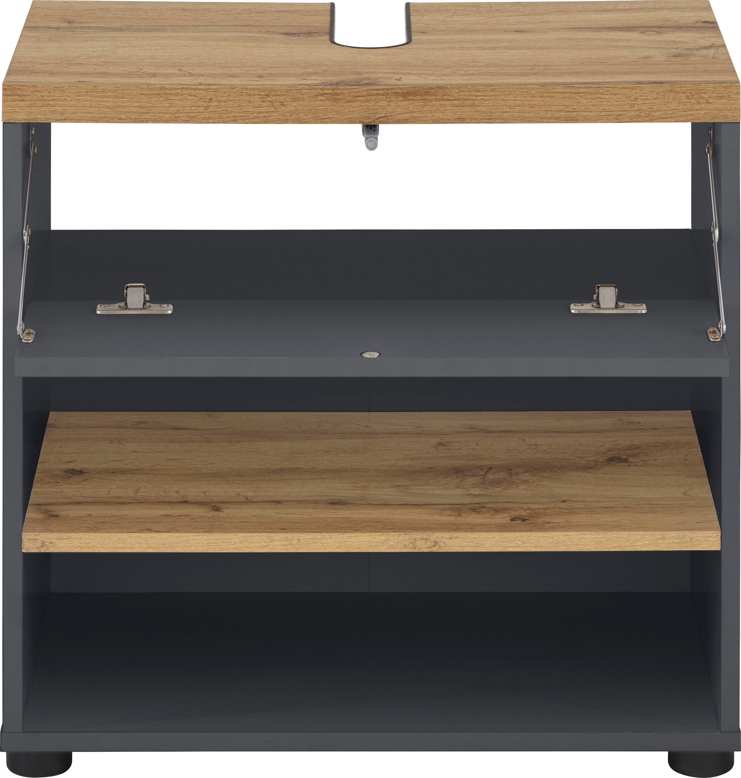 Places of Style Waschbeckenunterschrank »Thessa«, Klappe und Siphonausschnitt, Push-to-open Funktion, BxH: 60 x 56,5 cm