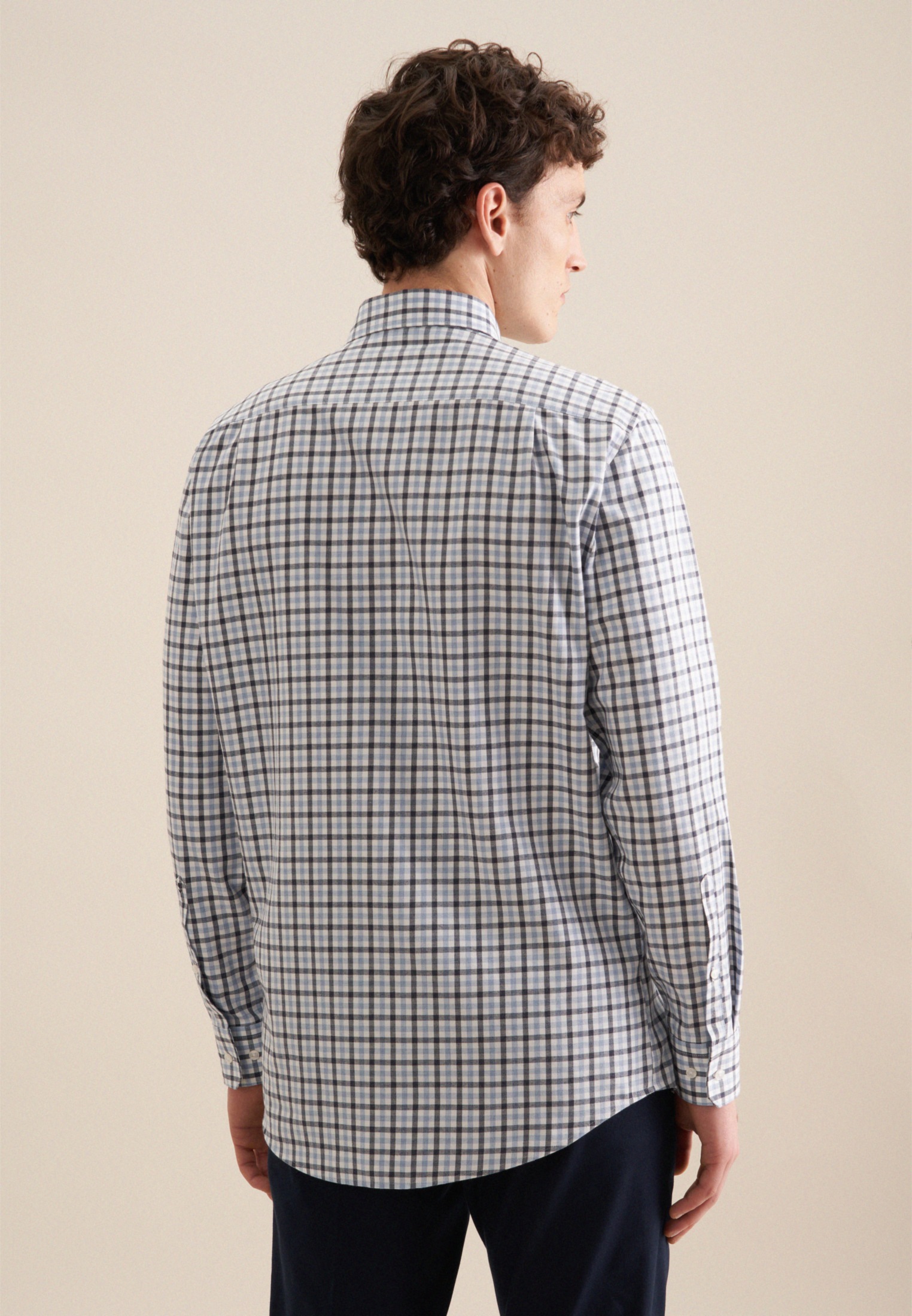 seidensticker Flanellhemd »Regular«, Regular Langarm Button-Down-Kragen Karo