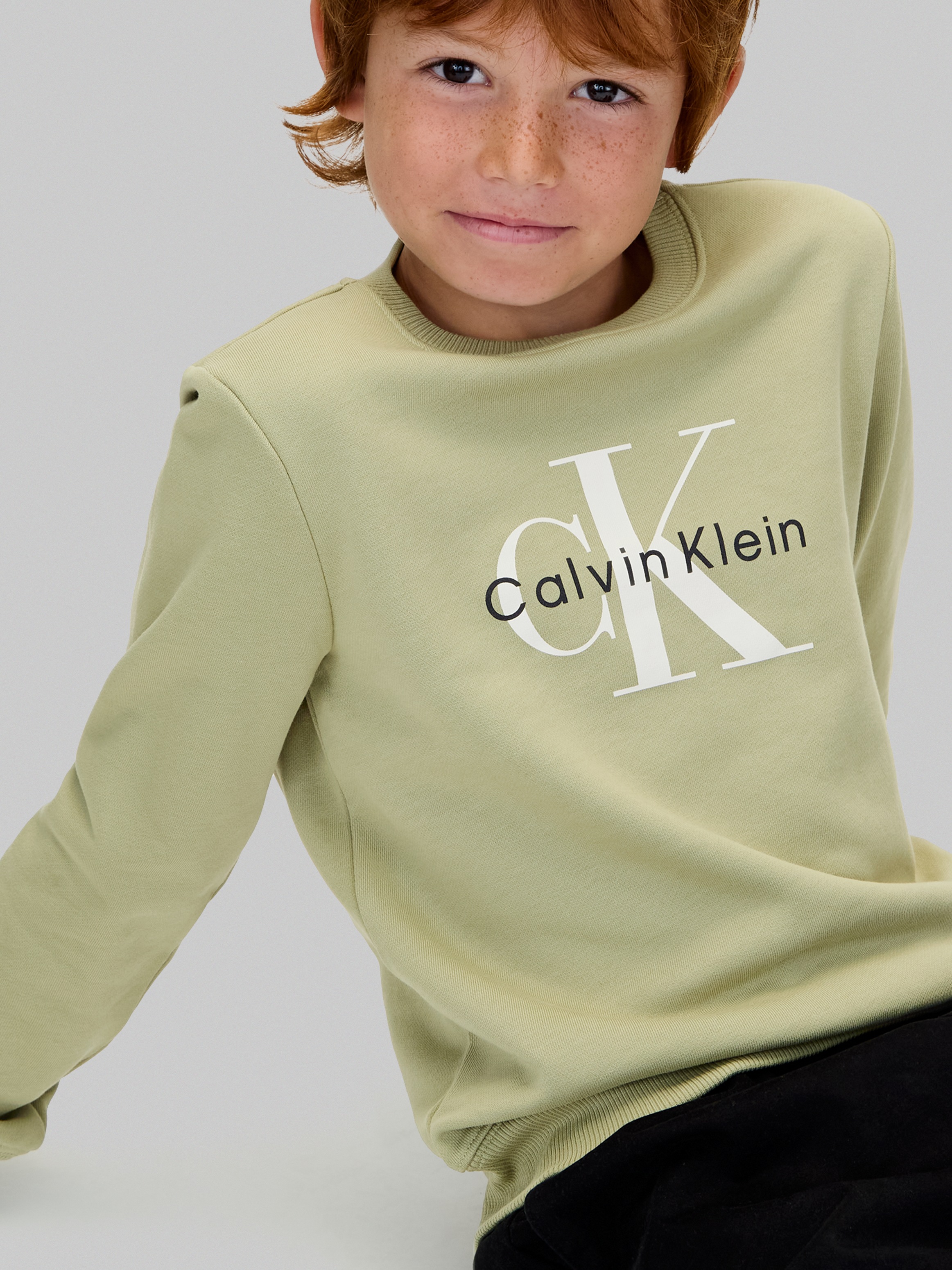 Calvin Klein Jeans Sweatshirt »CK MONOGRAM TERRY CN SWEATSHIRT«, für Kinder bis 16 Jahre, Logo-Print