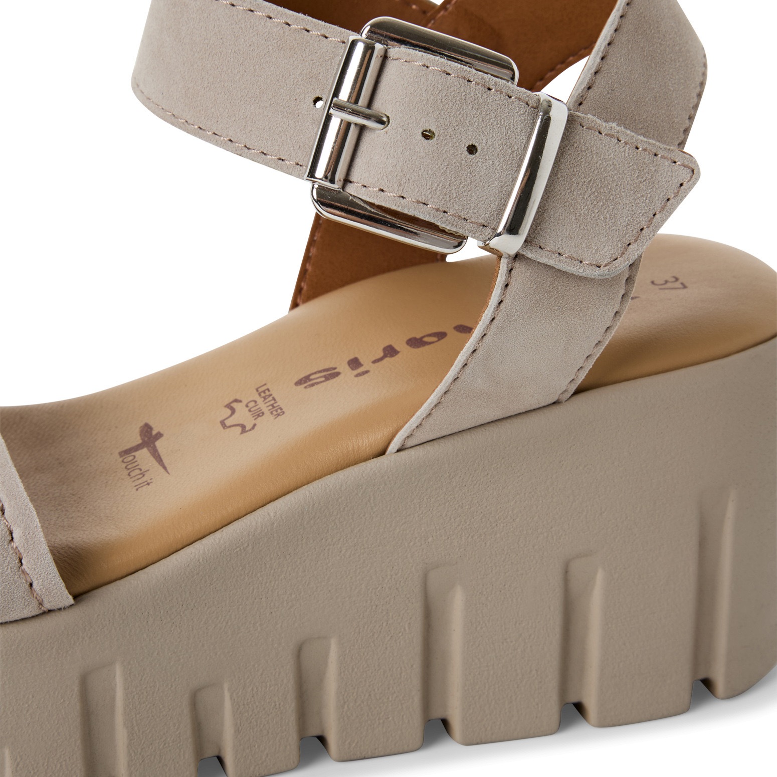 Tamaris Keilsandalette, Sommerschuh, Riemchensandale mit auffälliger Plateausohle
