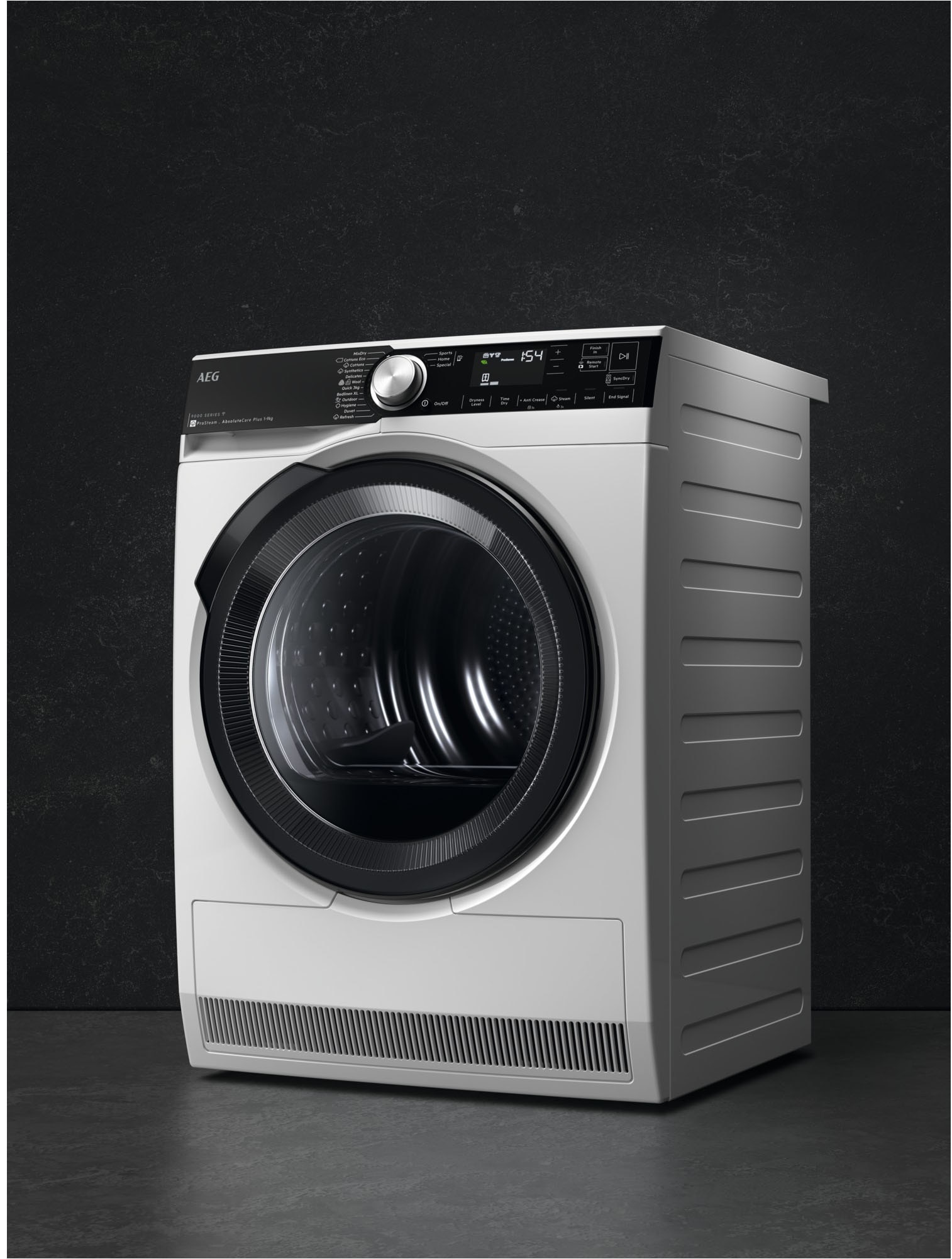 AEG Wärmepumpentrockner »TR9XW80880« 9000 AbsoluteCare® Plus SmartDry : Du entscheidest: spare bis zu 50 Min. oder 20% Energie