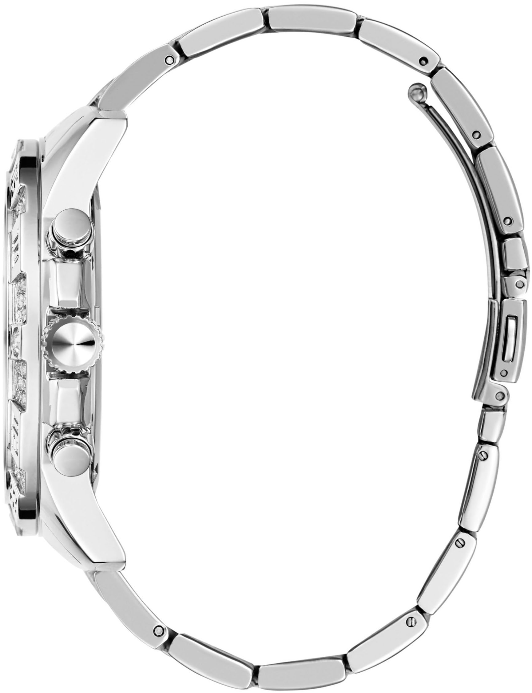 Guess Multifunktionsuhr »MAJESTIC«, Quarzuhr, Armbanduhr, Herren, Datum, 12/24-Std.-Anzeige,Kristallsteine