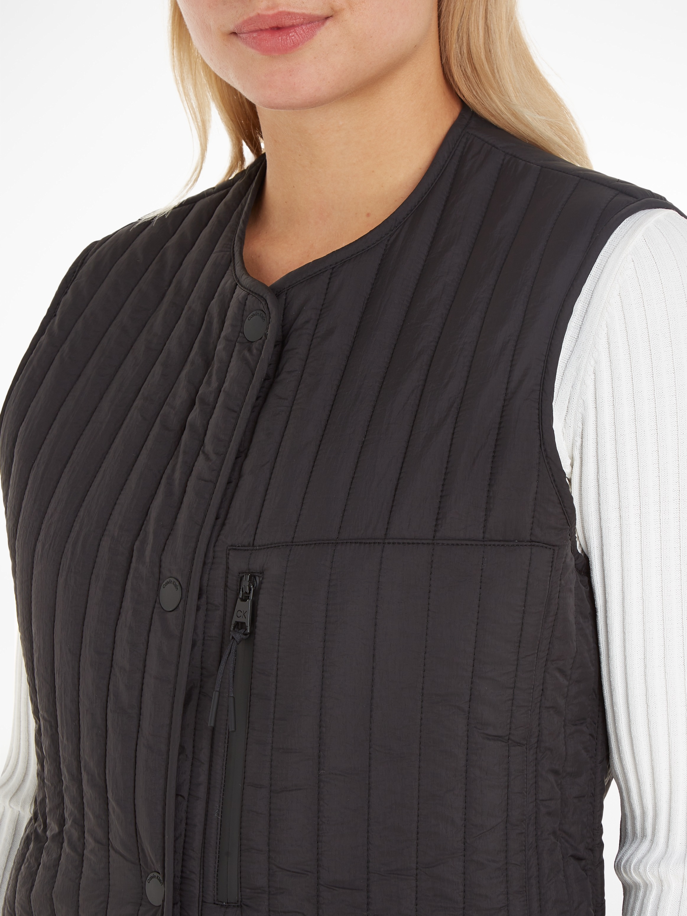 Calvin Klein Steppweste »LW VERTICAL QUILTED LONG VEST«
