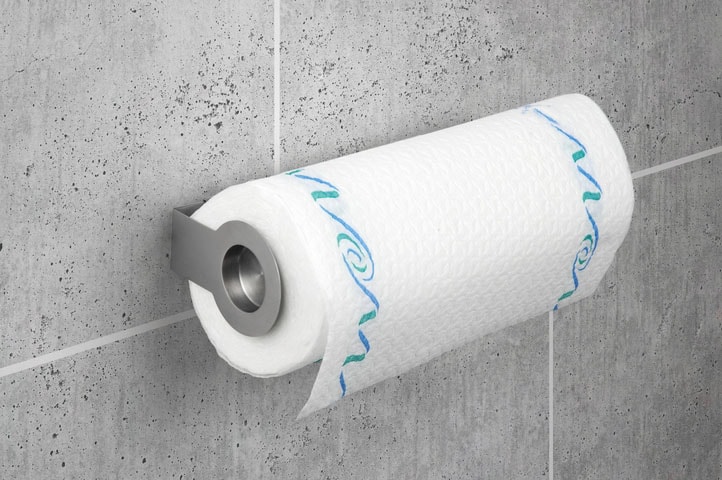 WENKO Küchenrollenhalter »Modell Cerri«, Papierrollenhalter für die Küche zur Wandmontage, rostfreier Edelstahl