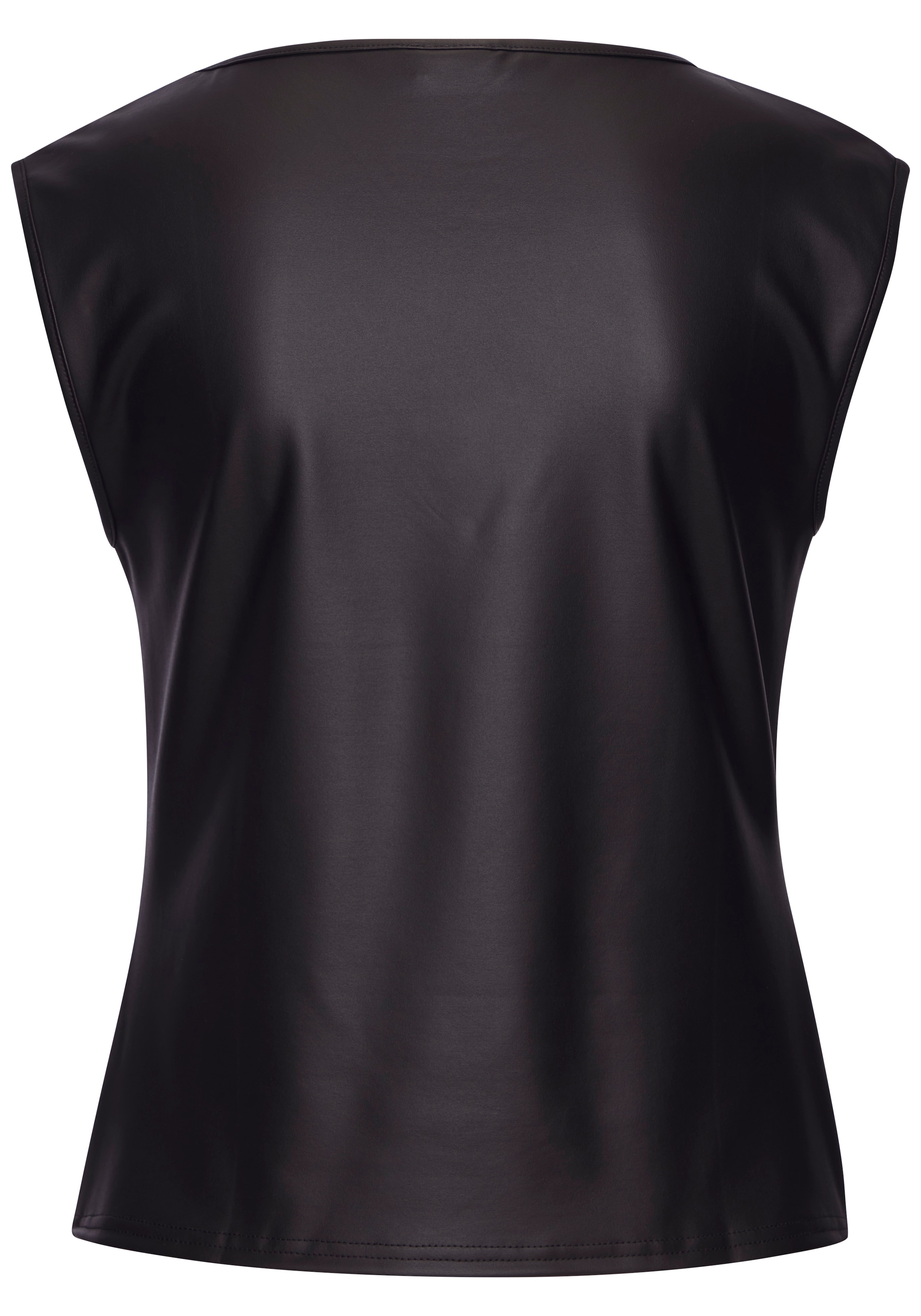 LASCANA Rundhalsshirt aus Lederimitat, Partytop