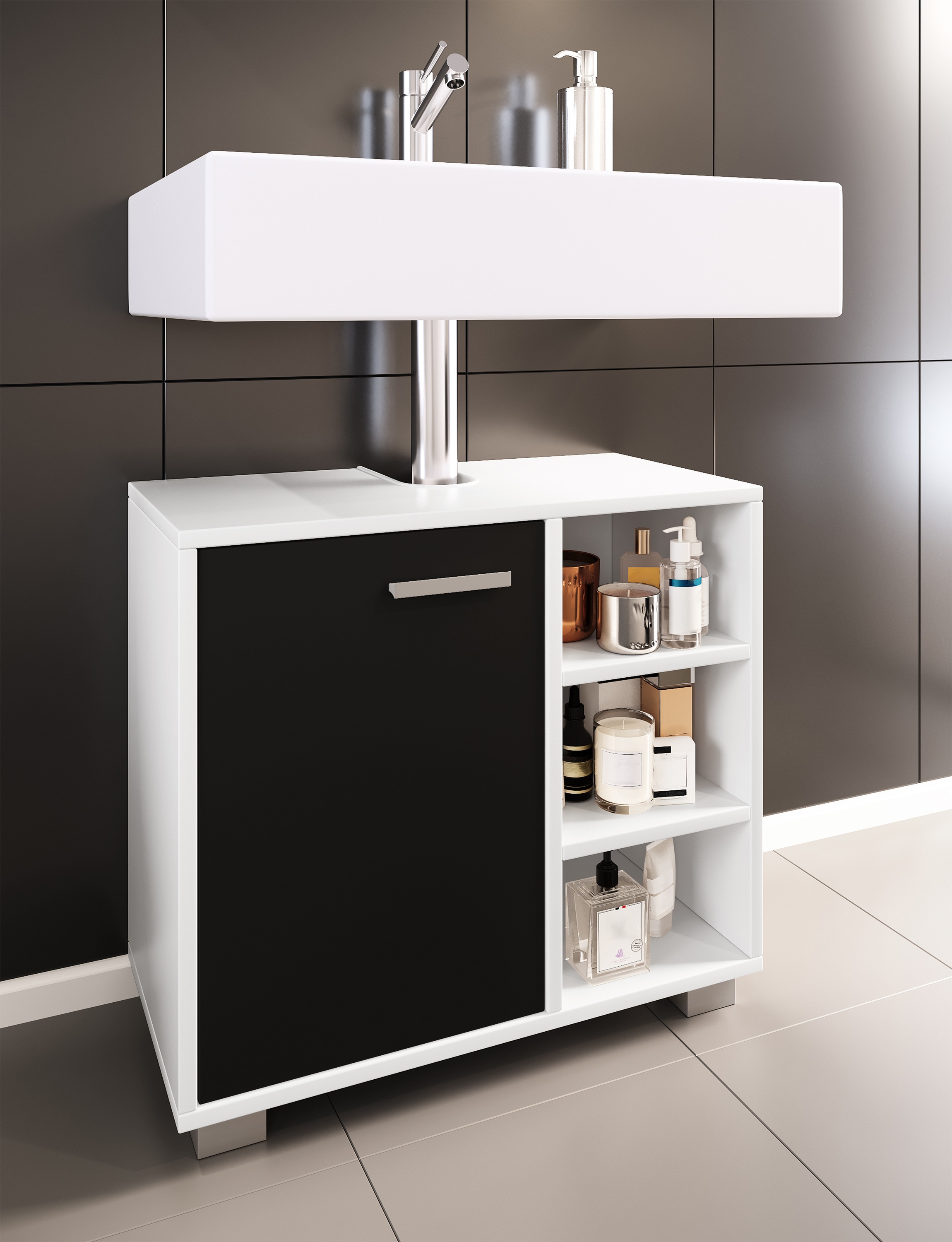 VCM Waschbeckenschrank »Holz Badmöbel Badunterschrank Waschbecken Zalo L«