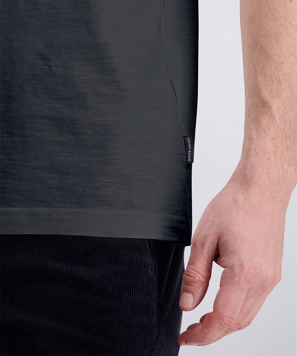 Pierre Cardin Henleyshirt »Henley uni slub yarn« mit Knopfleiste, bequeme Passform