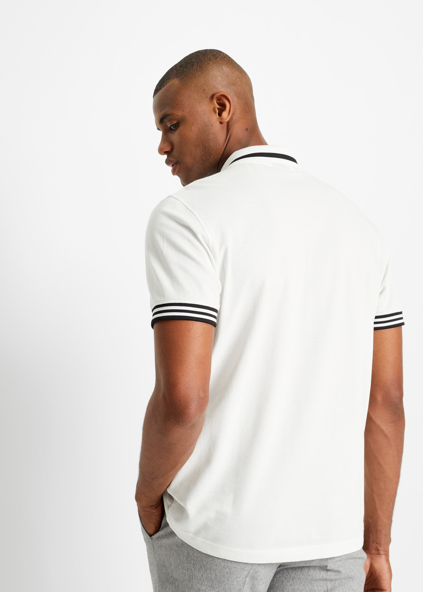 bonprix Poloshirt Kurzarm, mit Reißverschluss, aus reiner Baumwolle