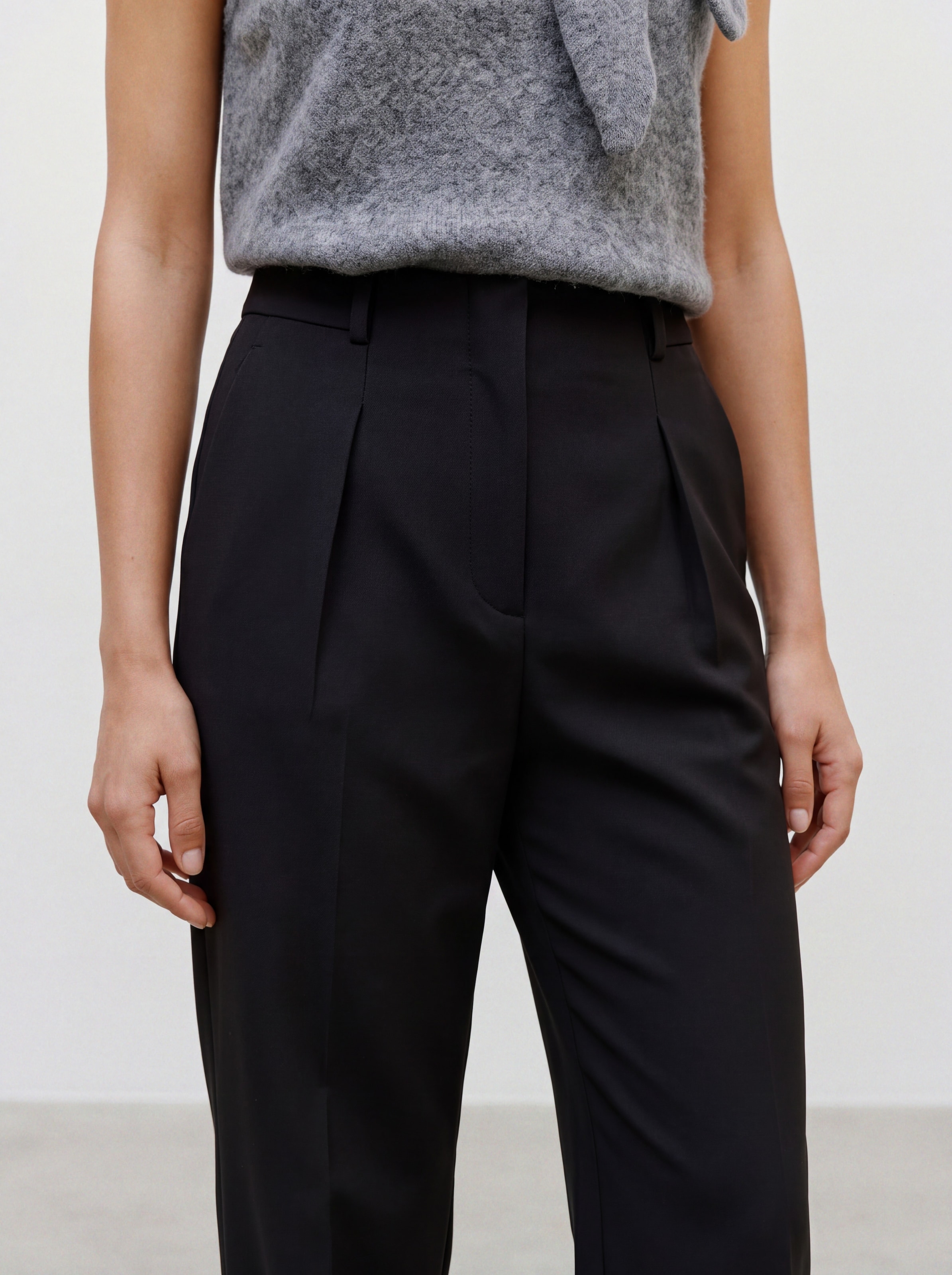 TOPSHOP Anzughose »TSLOUISE STRAIGHT LEG TROUSER TLR NOOS«  Polyester, weit geschnitten