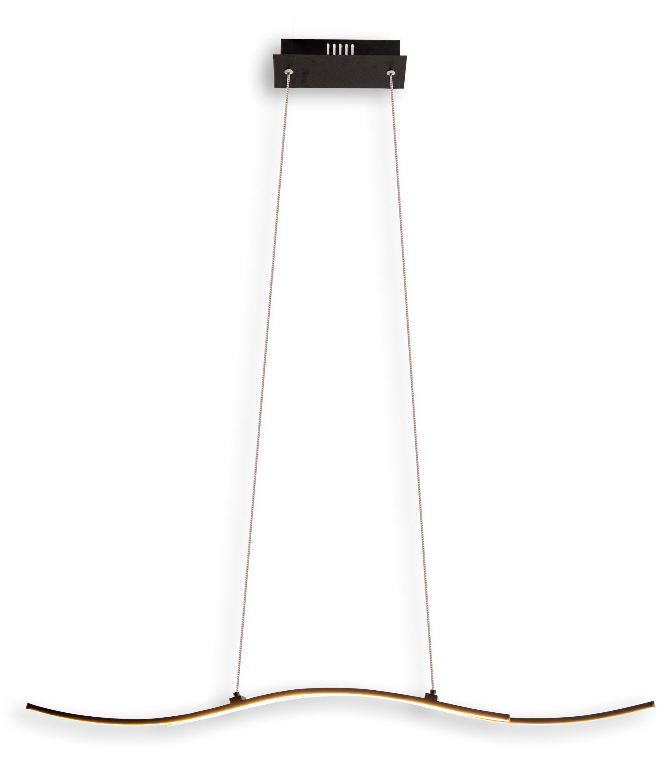 näve Pendelleuchte »Onda«, 2 flammig, Leuchtmittel LED-Modul | LED fest integriert, schwarz matt, Aluminium/Eisen/Kunststoff