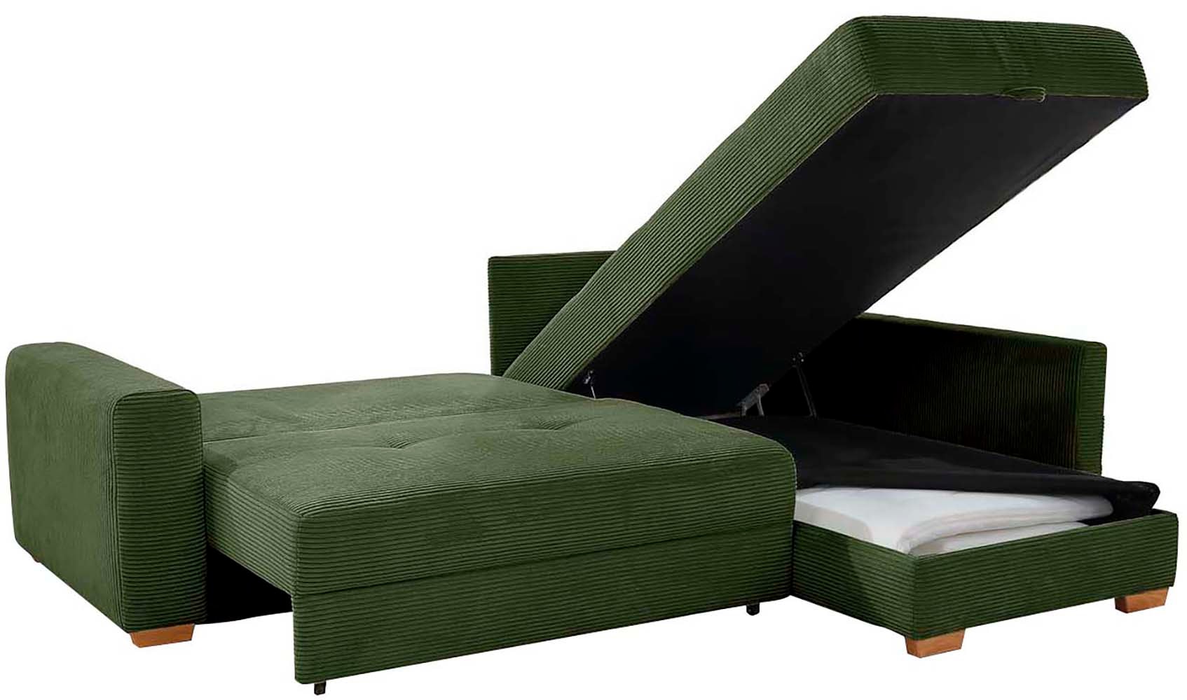 Jockenhöfer Gruppe Ecksofa »Sunset, Dauerschlafsofa mit«, Tonnentaschen-Federkern, 5cm Kaltschaumtopper, flexible montierbar