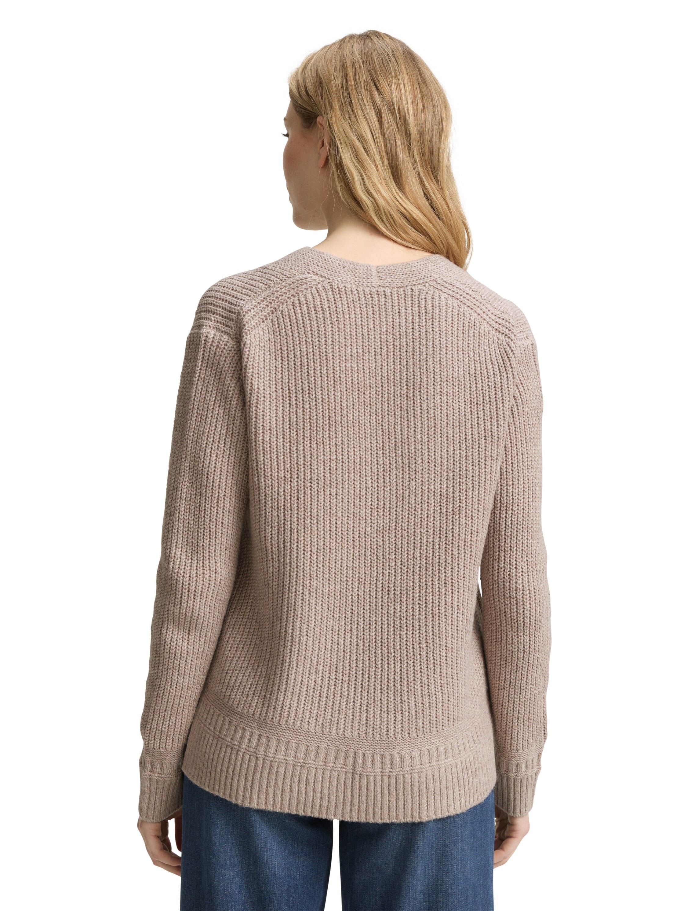 TOM TAILOR Strickpullover mit Rippstruktur