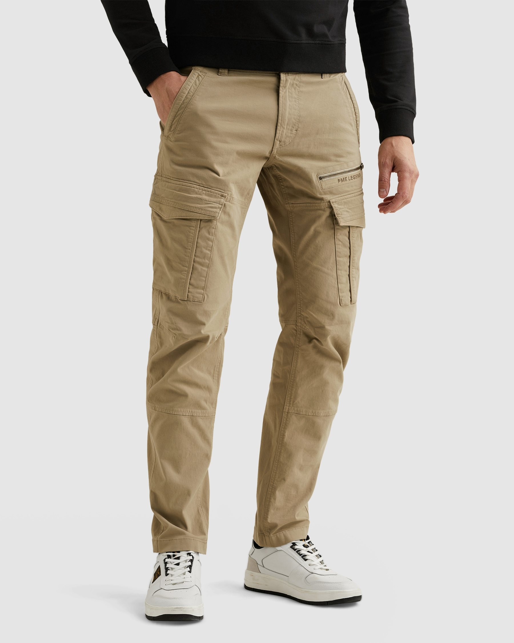 PME LEGEND Cargohose »Nordrop Stretch Twill«  mit Logo Stickerei