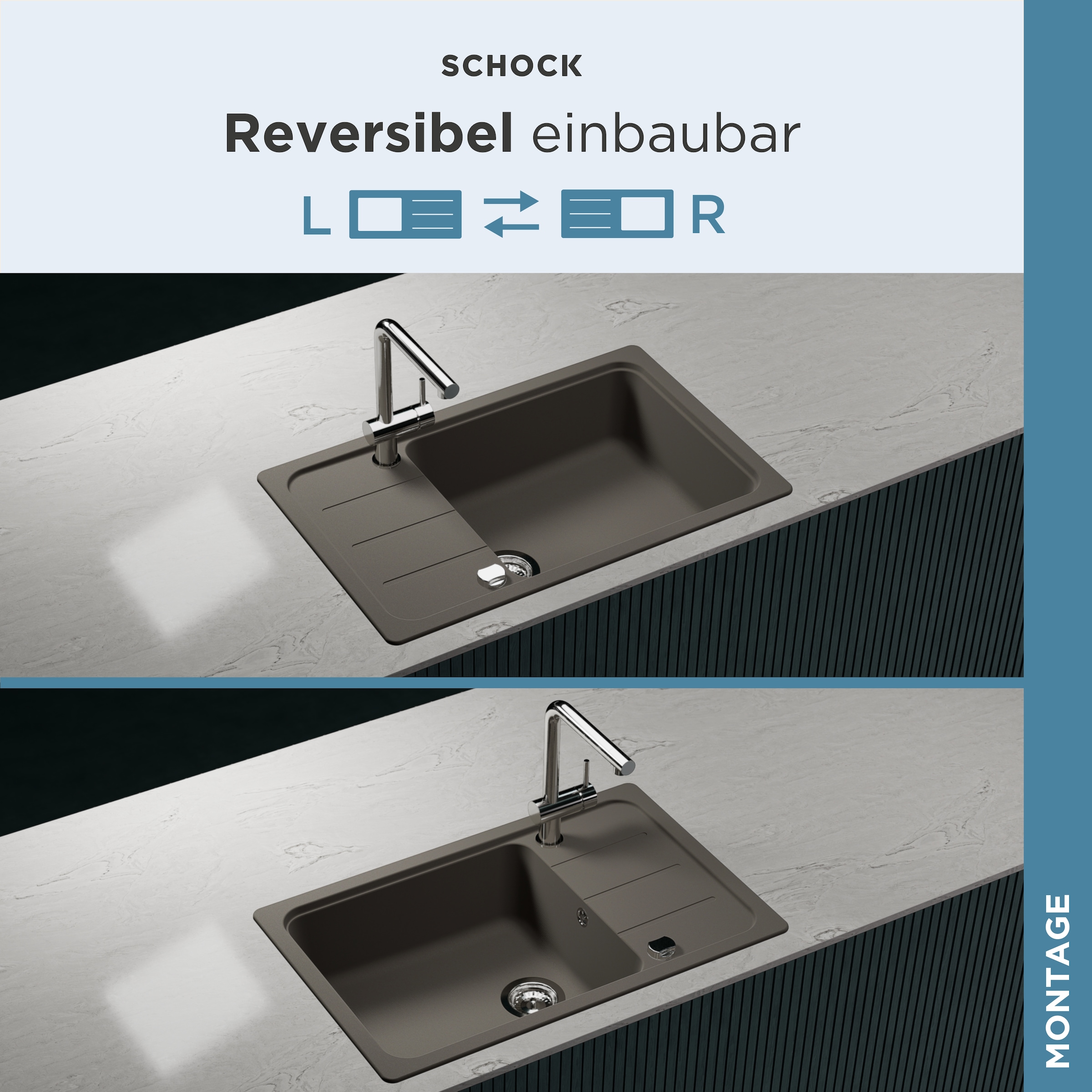 Schock Granitspüle »Formhaus D-100LS« für kleine Küchen