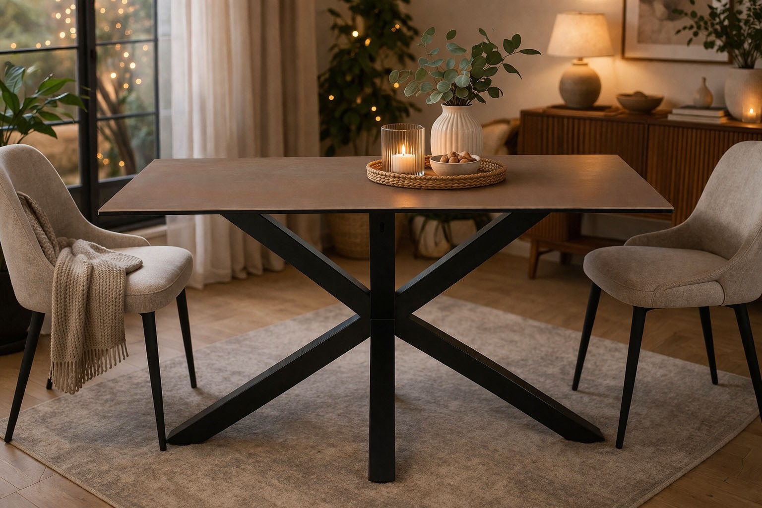 ACTONA GROUP Esstisch »Heaven mit Keramikplatte & stabilem Stahlgestell, mehrere Varianten« Breite: 135, 160 und 200 cm,  Pflegeleichter Design-Esstisch – robust, stilvoll & langlebig