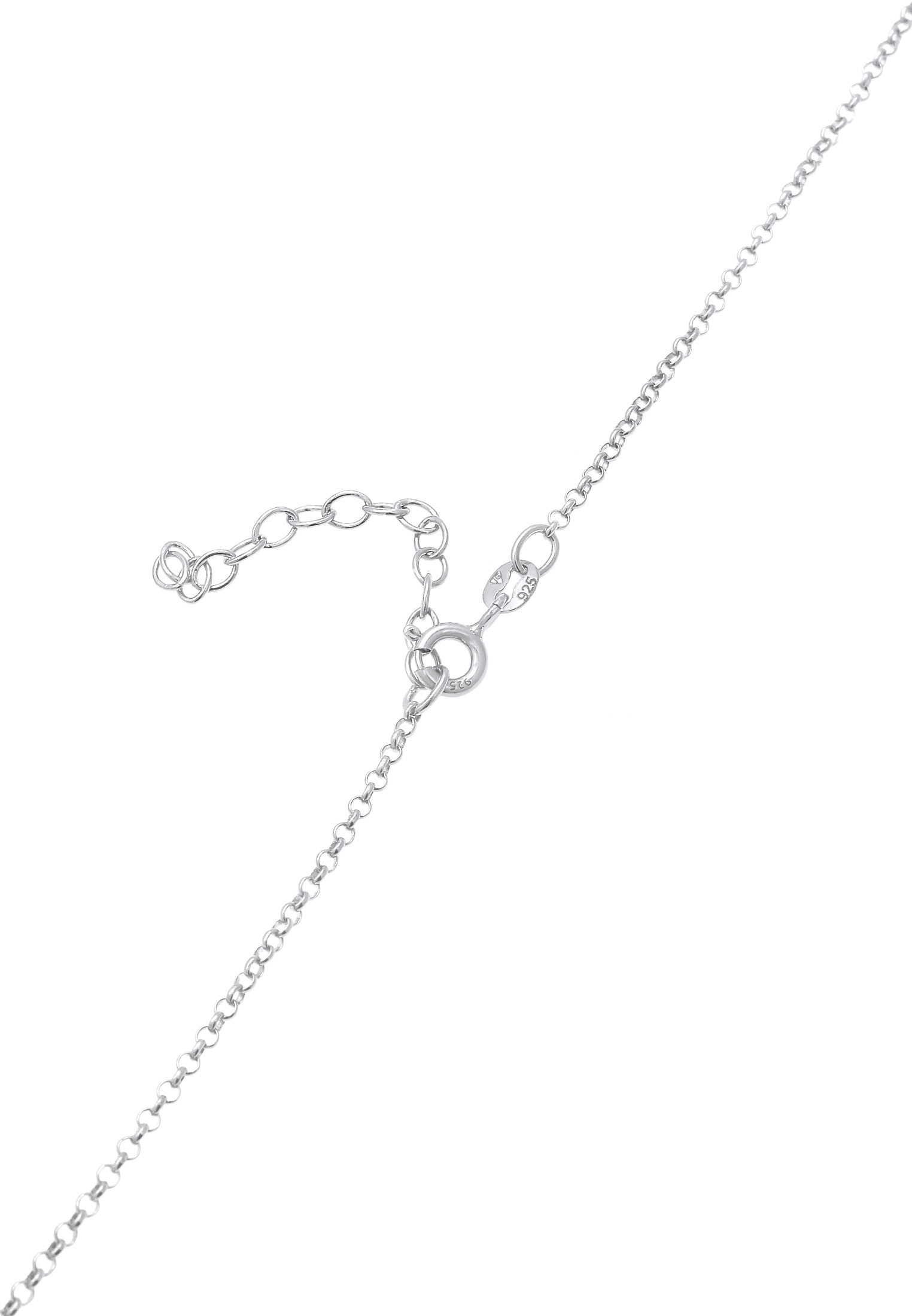 Elli Kette mit Anhänger »Halskette Elli Halskette Edelweiss Herz Dirndl Look 925 Silber«